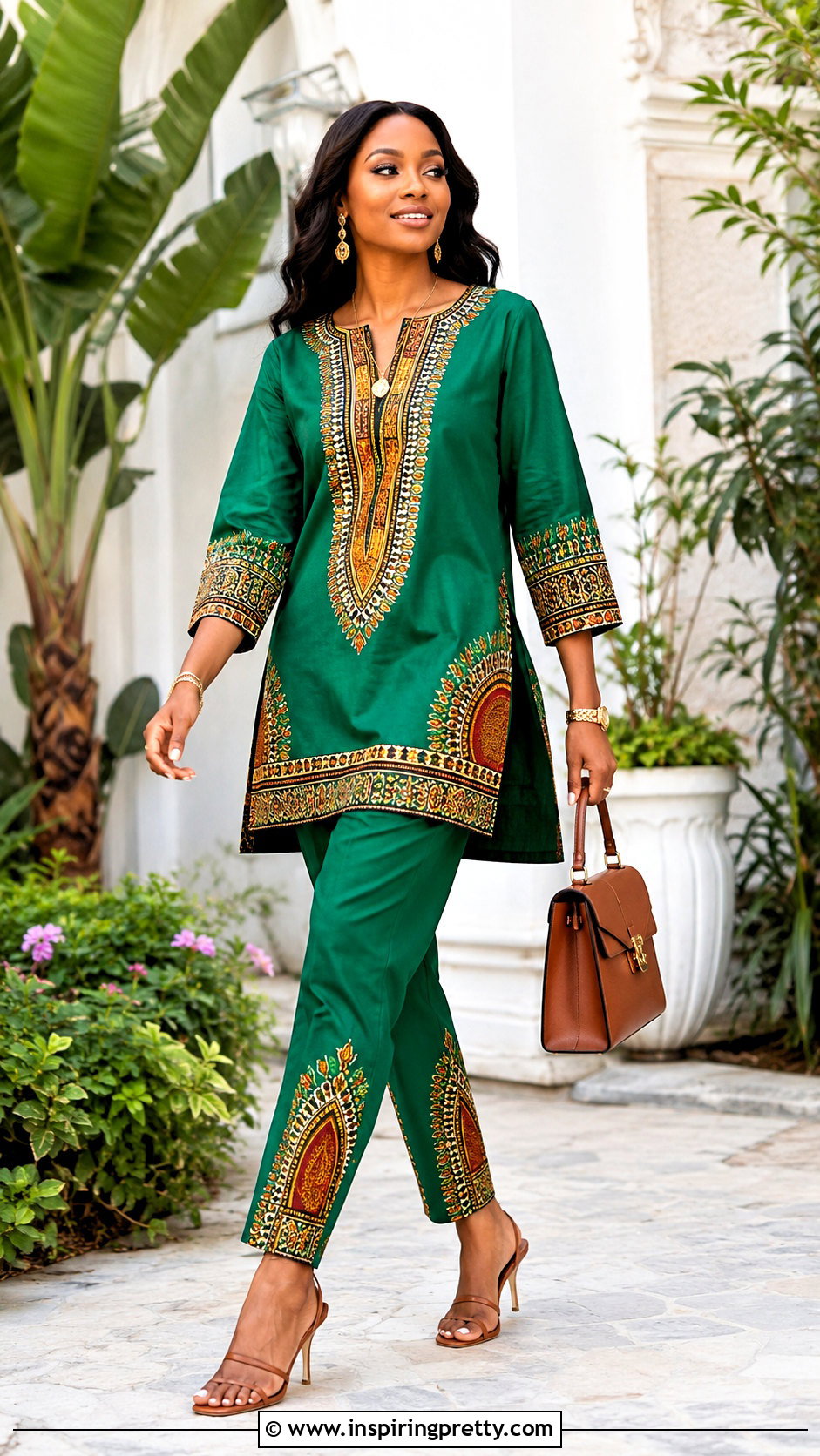 Green Danshiki Trouser And Tunic Top - 25 Danshiki Trouser And Top For Ladies