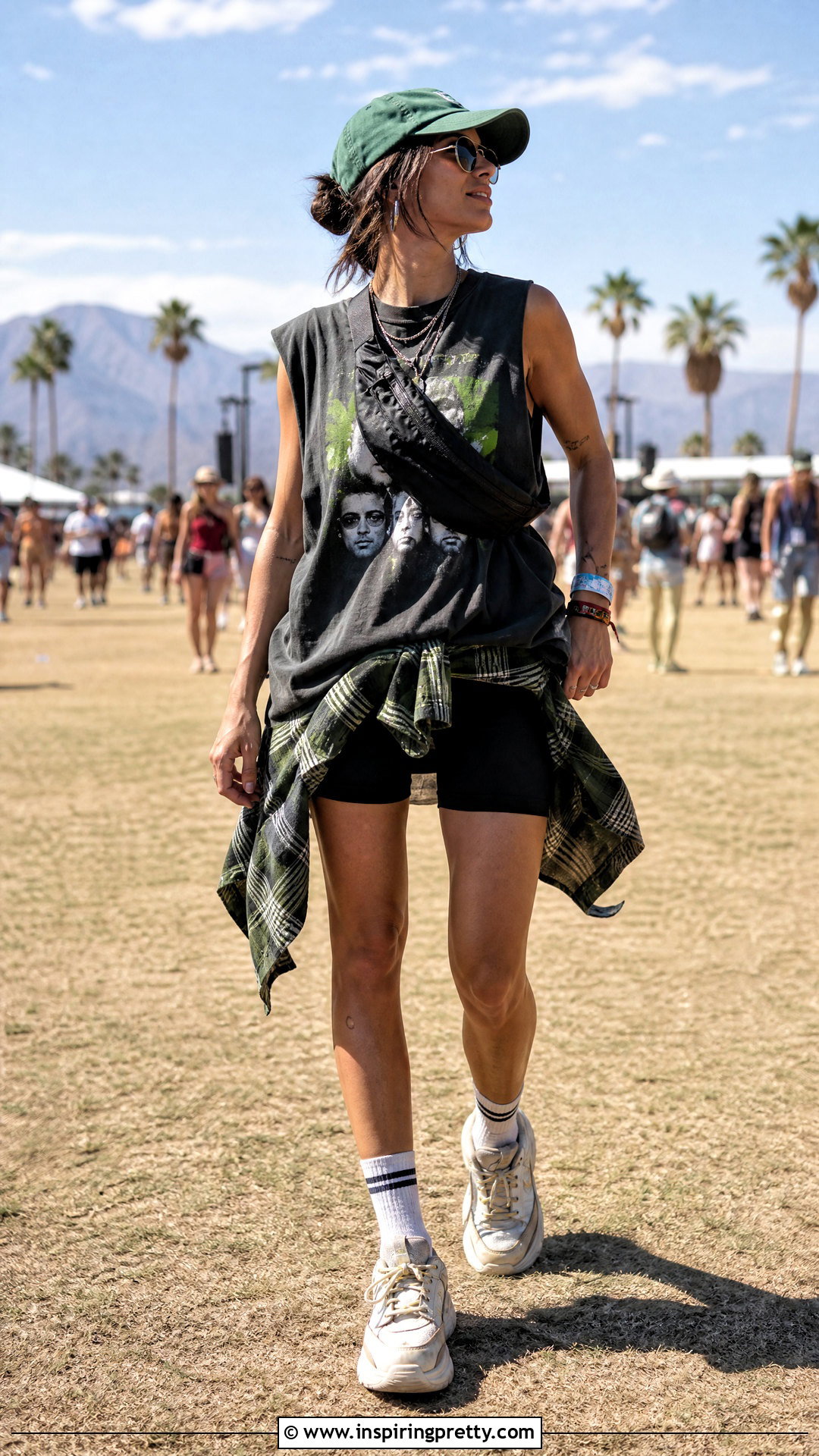 Green Day Tank Top With Biker Shorts - 25 green day tank top outfit ideas