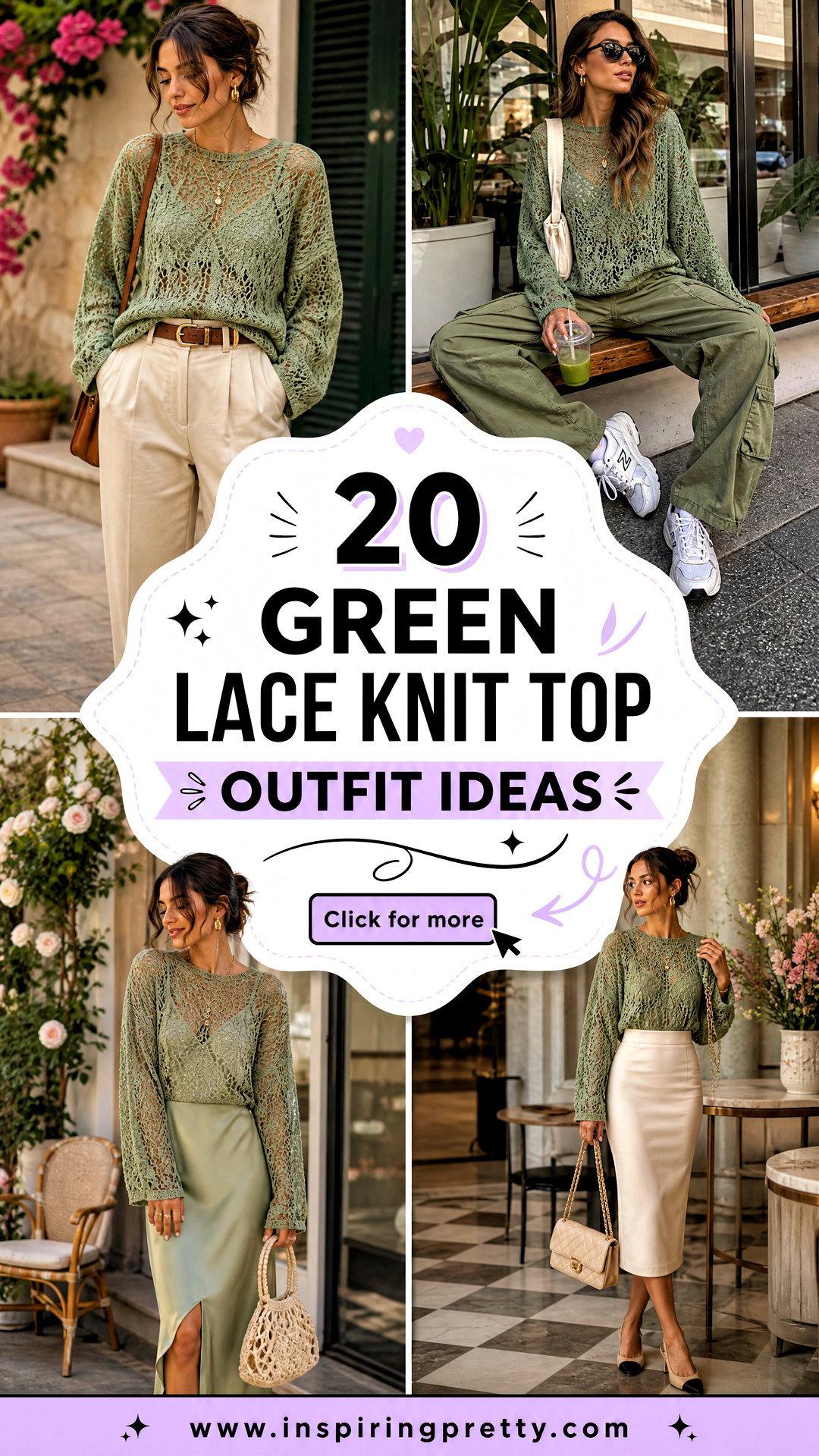20 Green Lace Knit Top Outfit Ideas for Chic Romantic Style - 20 Green Lace Knit Top Outfit Ideas for Chic Romantic Style