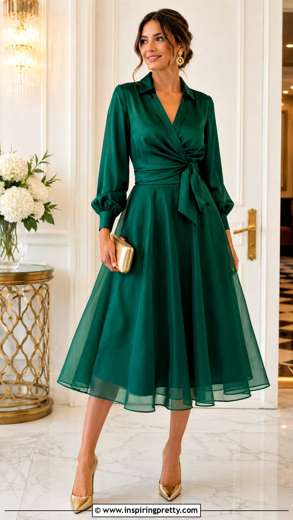 Green Organza Skirt With Matching Blouse - 20 organza skirt and top outfit ideas