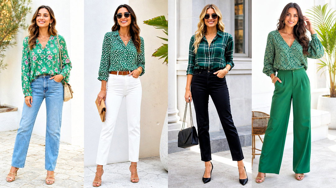 20 Green Patterned Top Outfit Ideas for Fresh Everyday Looks