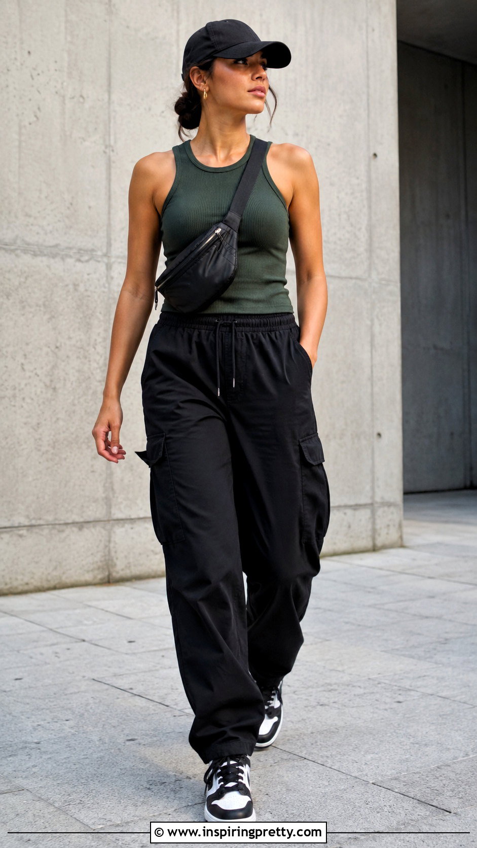Green Tank Top And Black Sweatpants Outfit - 50 tank top and sweatpants outfits