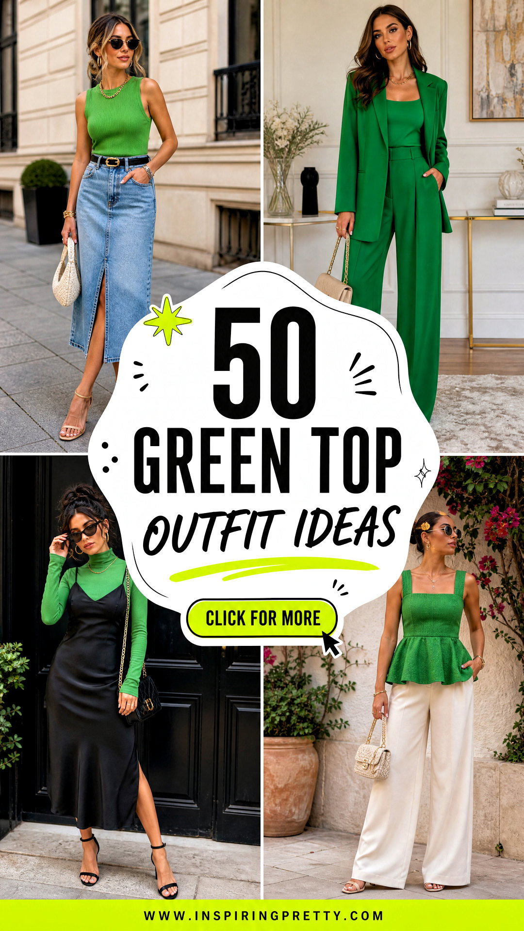 50 Green Top Outfit Ideas for Fresh and Versatile Style - 50 Green Top Outfit Ideas for Fresh and Versatile Style