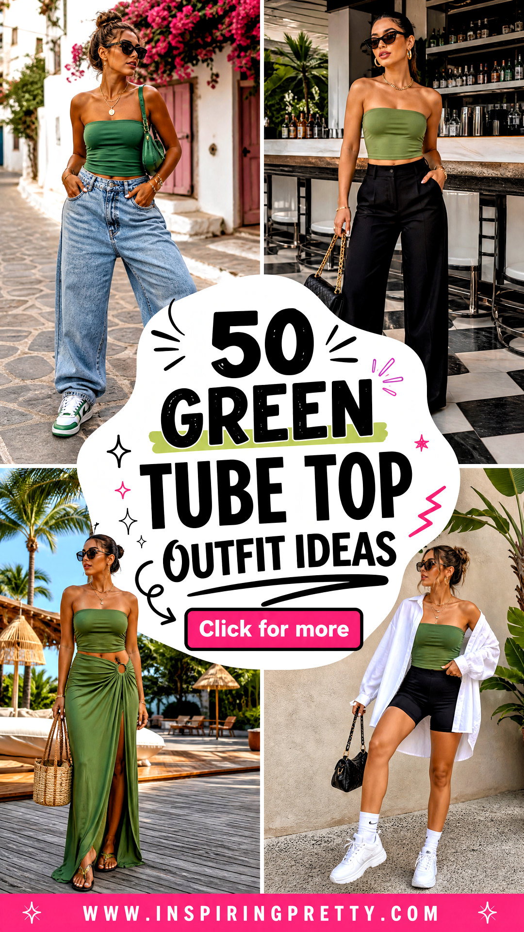 50 Green Tube Top Outfit Ideas for Bold Summer Party Looks - 50 Green Tube Top Outfit Ideas for Bold Summer Party Looks