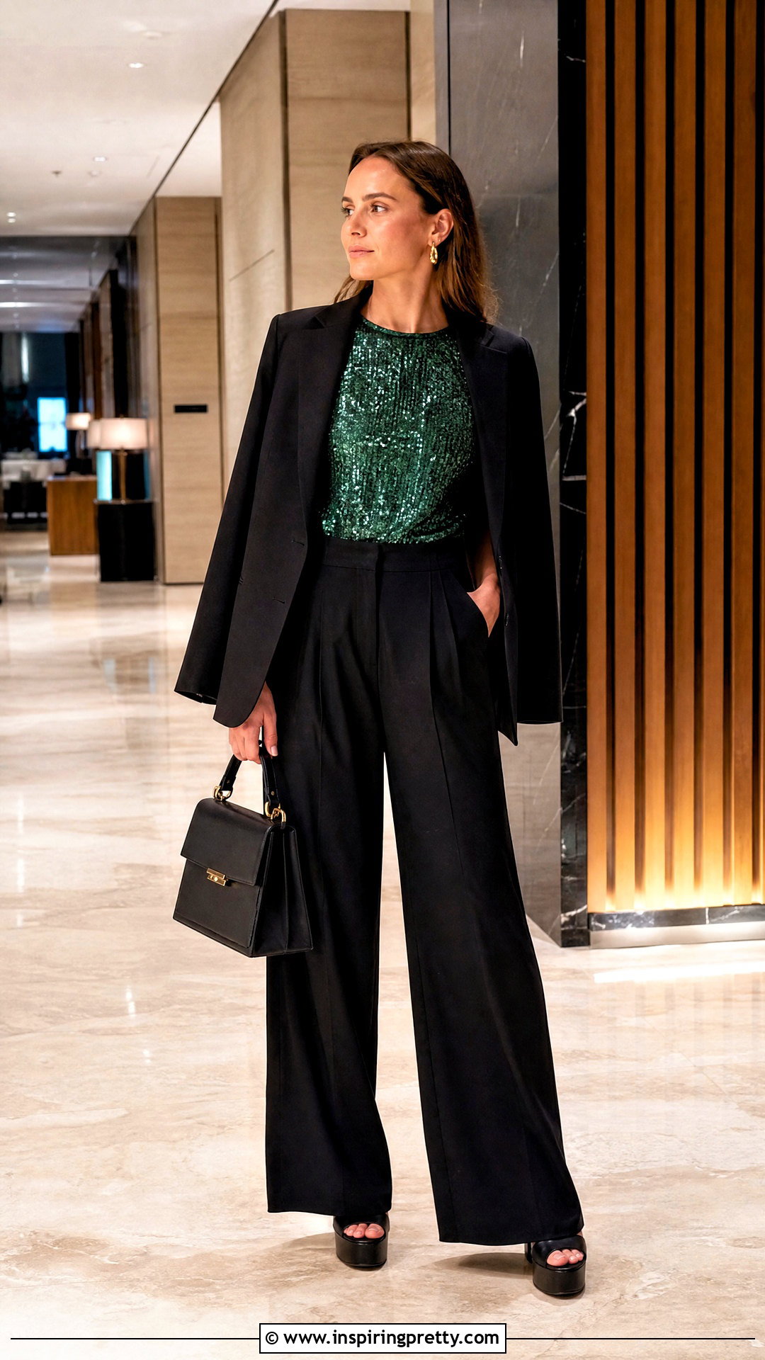 Green Urban Outfitters Sequin Top With Wide Leg Pants - 20 urban outfitters sequin tops