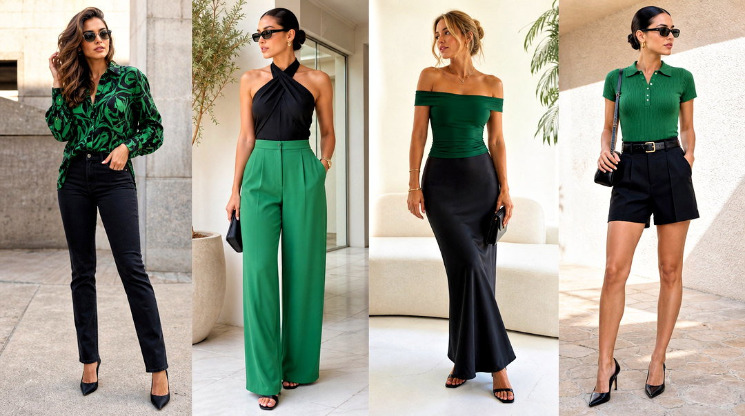 20 Green and Black Fashion Top Outfit Ideas for Bold Style