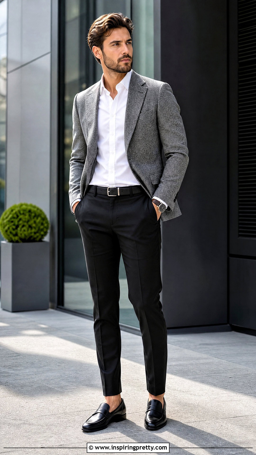 Grey Blazer With Black Pants - 20 Grey Top Black Pants Men