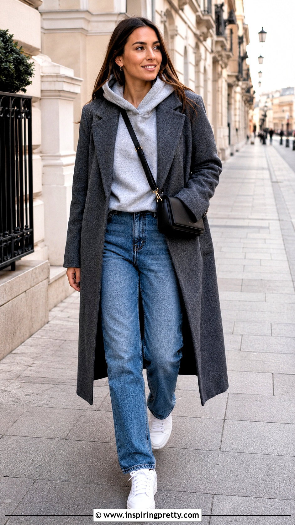 Grey Hoodie And Loose Jeans - 50 grey top and jeans outfit ideas