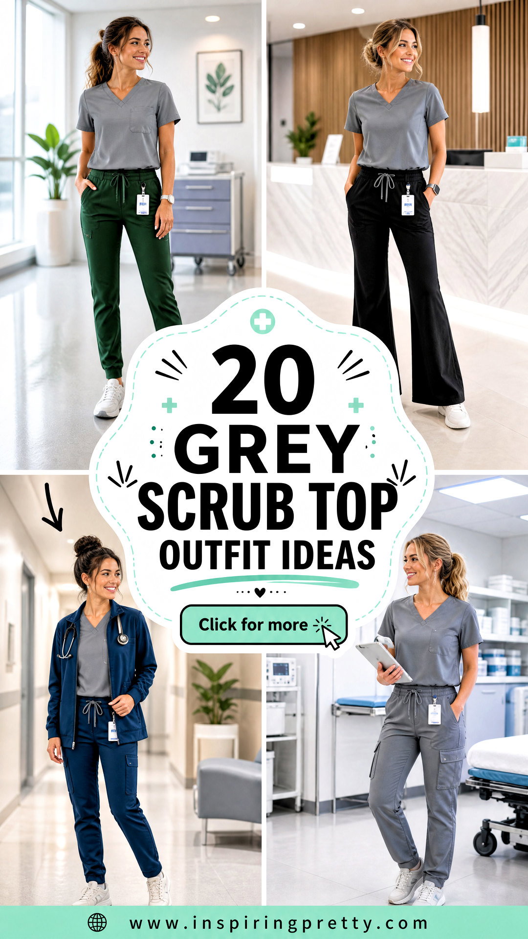 20 Grey Scrub Top Outfit Ideas for More Stylish Work Shifts - 20 Grey Scrub Top Outfit Ideas for More Stylish Work Shifts