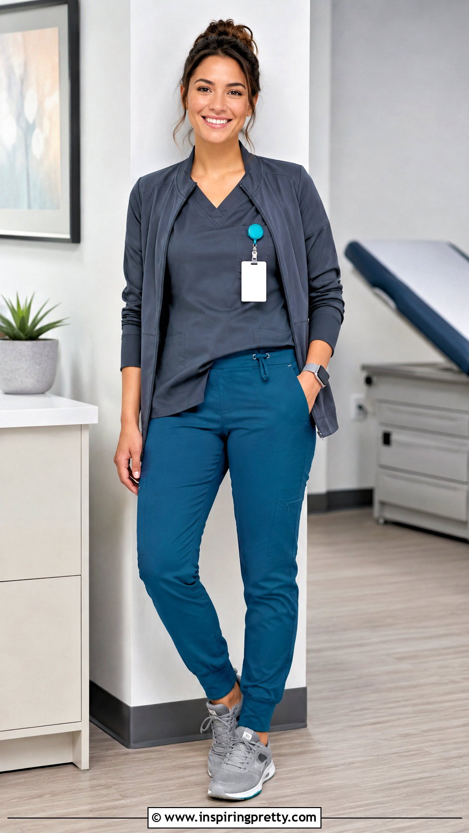 Grey Scrub Top With Teal Scrub Pants - 20 Grey Scrub Top outfit ideas