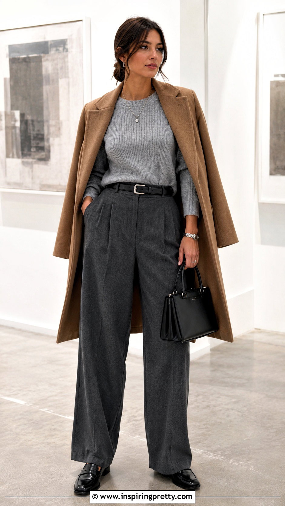 Grey Sweater With Grey Pants - what top goes with grey pants (20 ways)