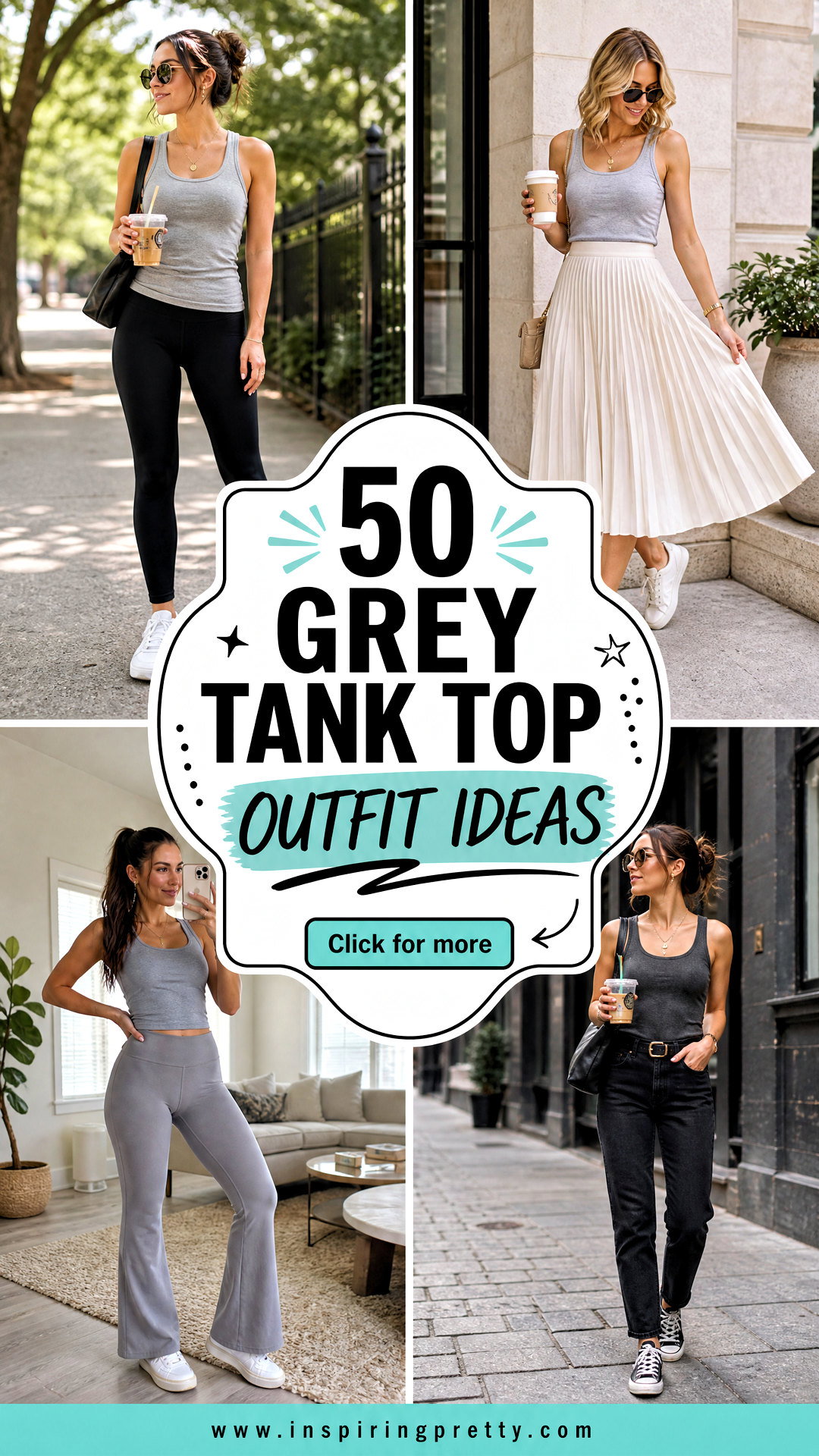 50 Grey Tank Top Outfit Ideas for Effortless Everyday Style - 50 Grey Tank Top Outfit Ideas for Effortless Everyday Style