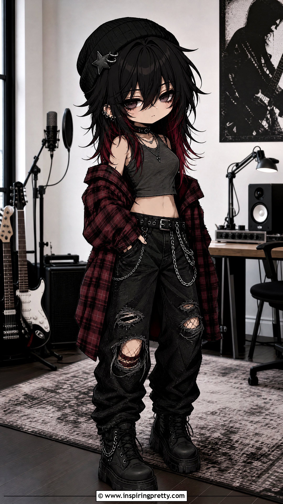 Grunge Crop Top And Oversized Jacket Outfit - 25 gacha life crop top outfit ideas