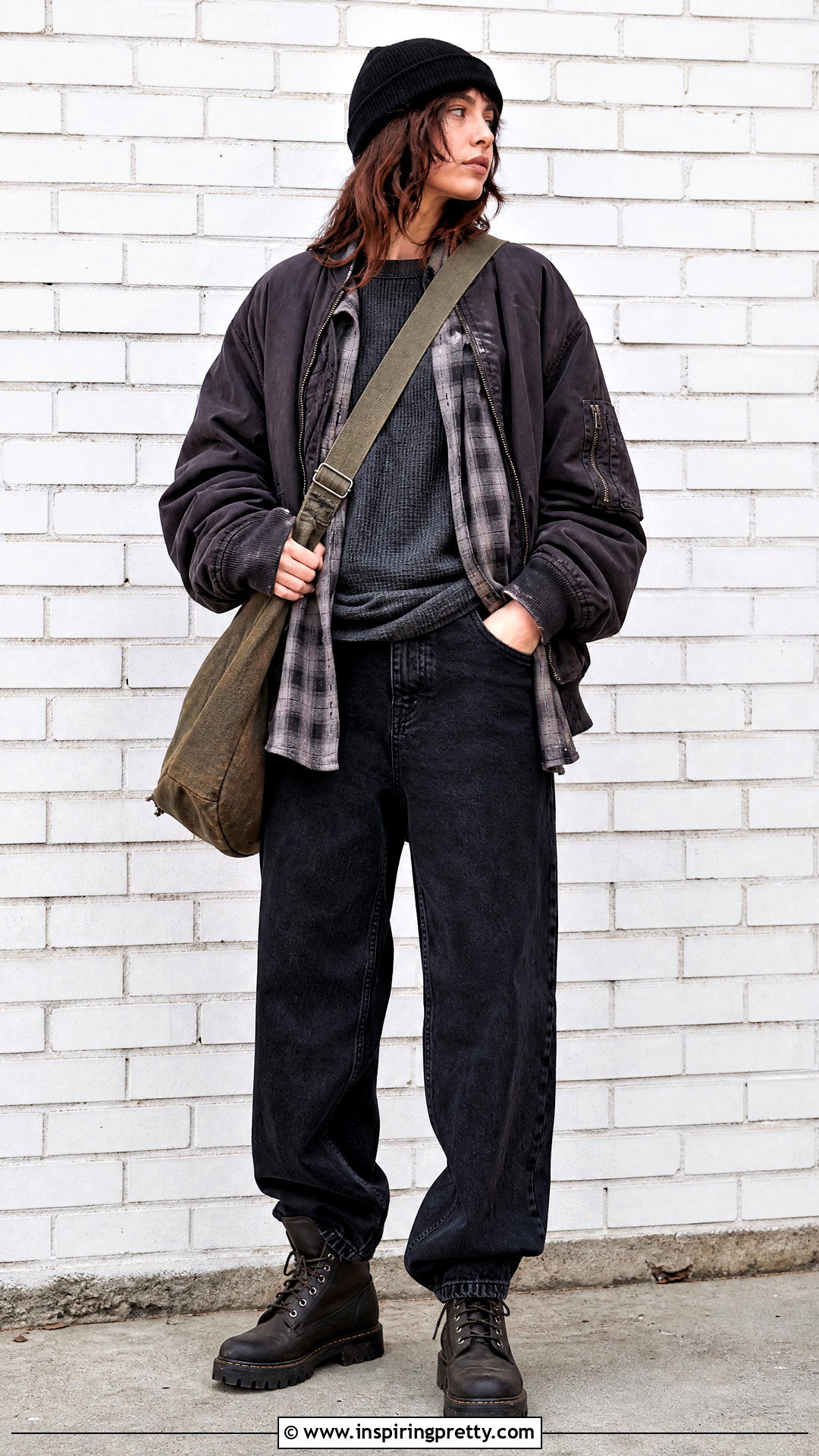 Grunge Thermal Top Outfit - 50 winter tops aesthetics