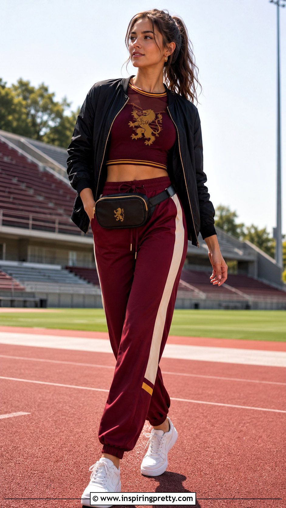 Gryffindor Crop Top With Matching Track Pants - 20 Gryffindor Crop Top outfit ideas
