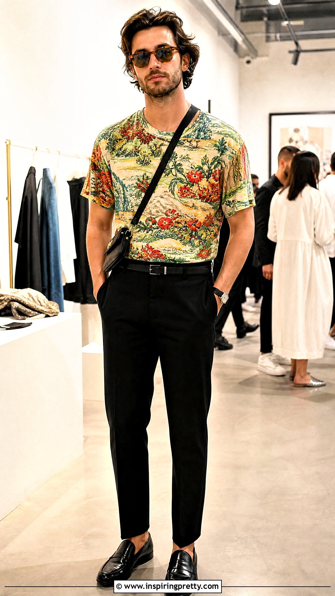 Gucci Printed T Shirt With Black Trousers - 20 Gucci Men's Tops outfit ideas