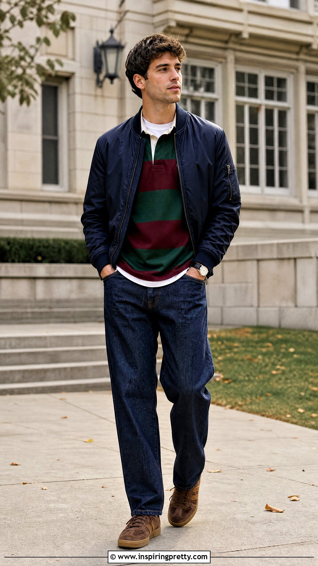 Gucci Rugby Shirt With Dark Denim - 20 Gucci Men's Tops outfit ideas