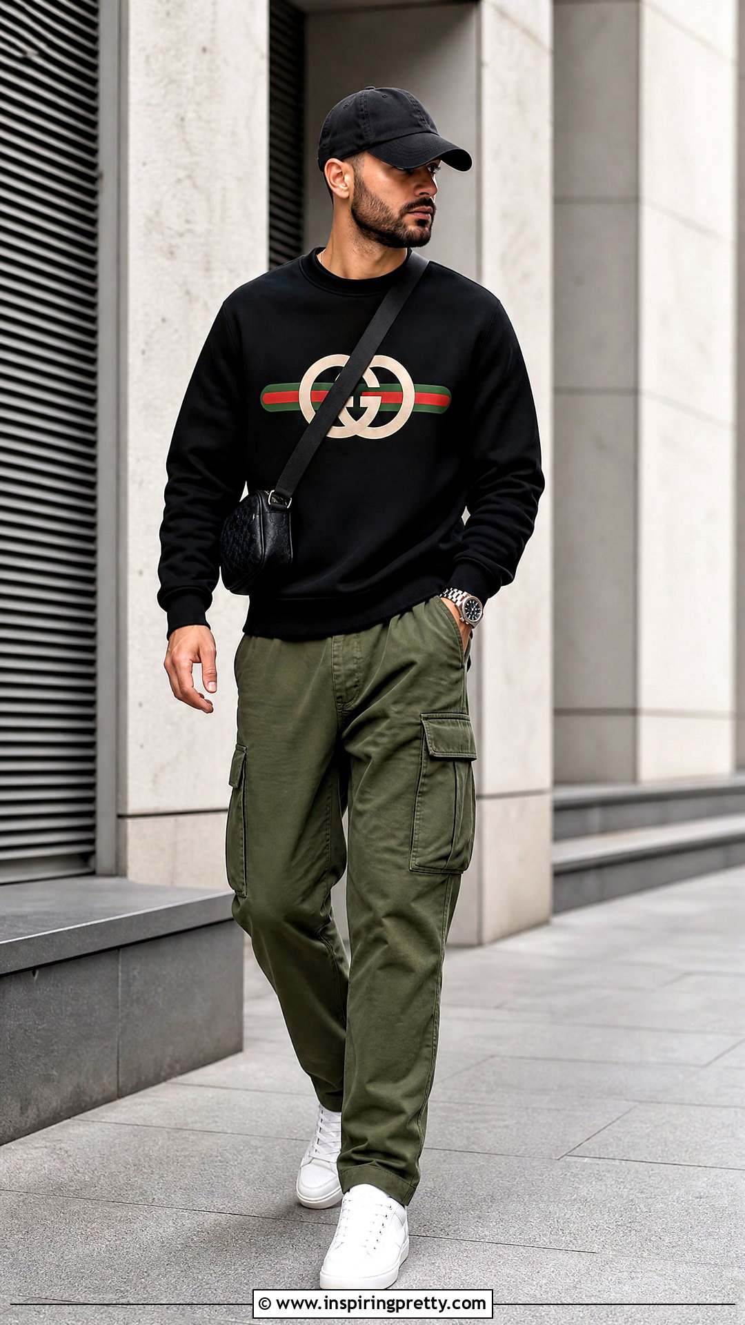 Gucci Sweatshirt With Cargo Pants - 20 Gucci Men's Tops outfit ideas