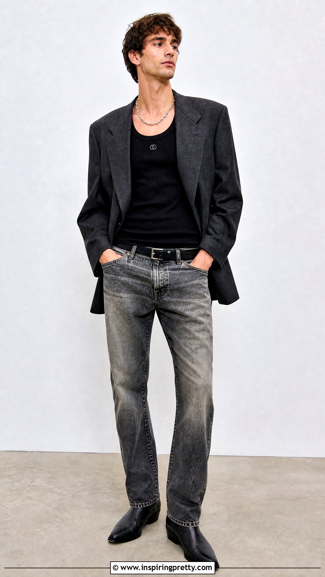 Gucci Tank Top With Low Rise Jeans - 20 Gucci Men's Tops outfit ideas