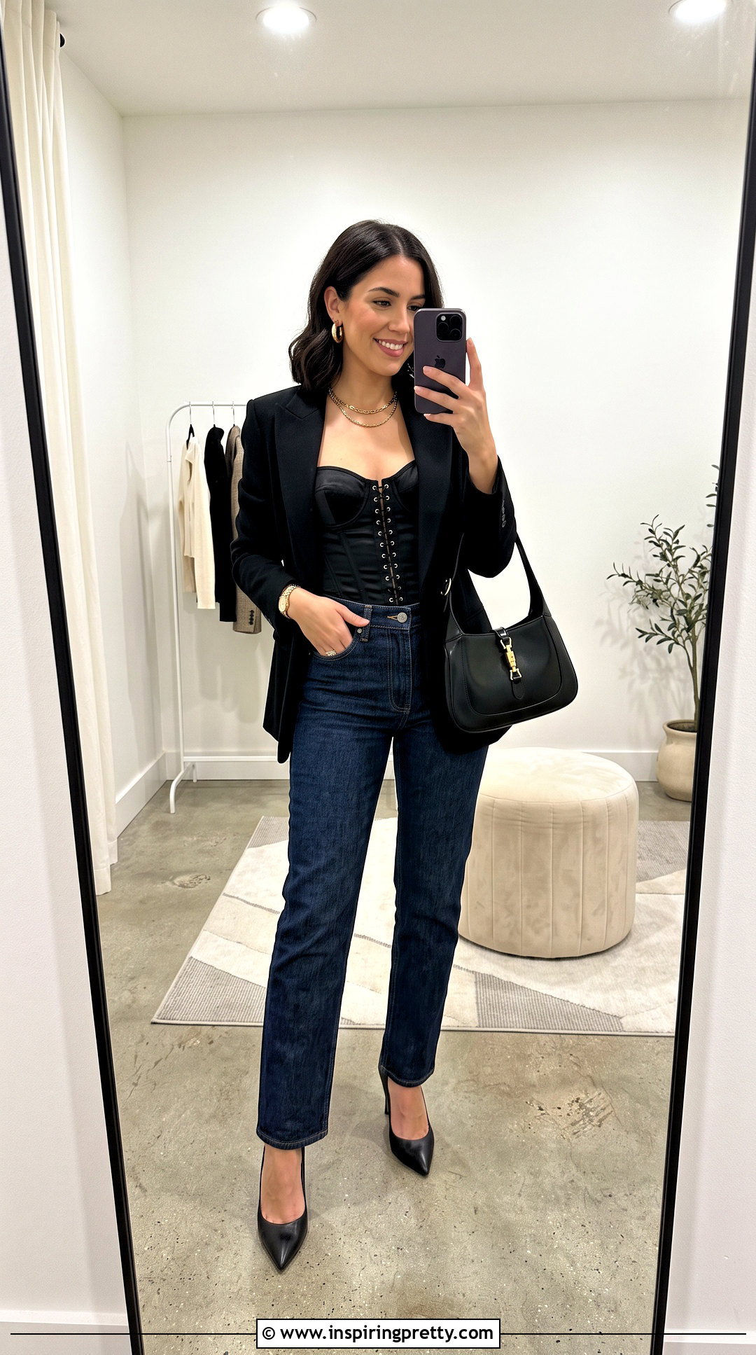 Gucci Tom Ford Corset Top With Straight Jeans - 25 gucci tom ford top outfit ideas