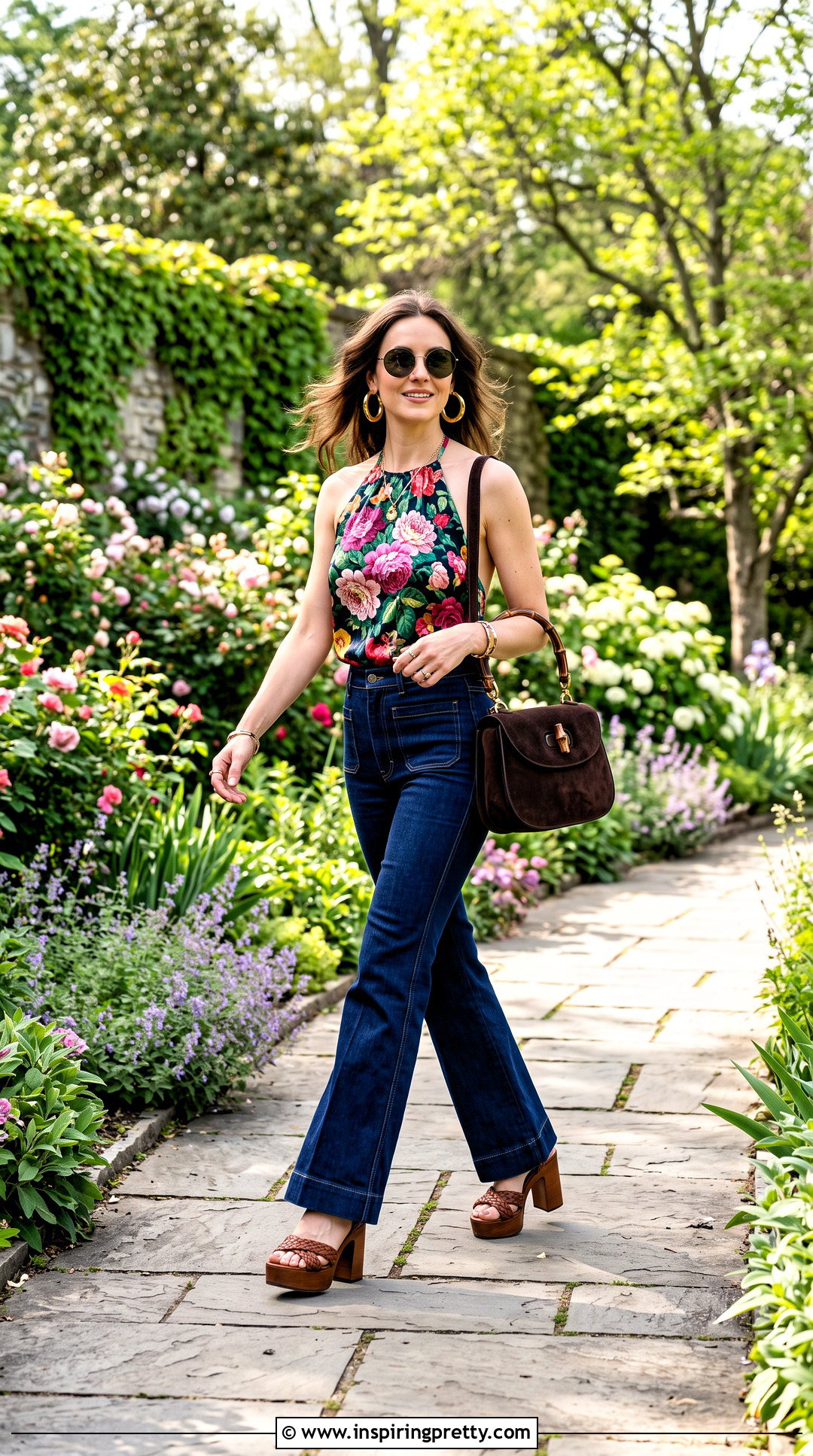 Gucci Tom Ford Floral Top With Flared Jeans - 25 gucci tom ford top outfit ideas
