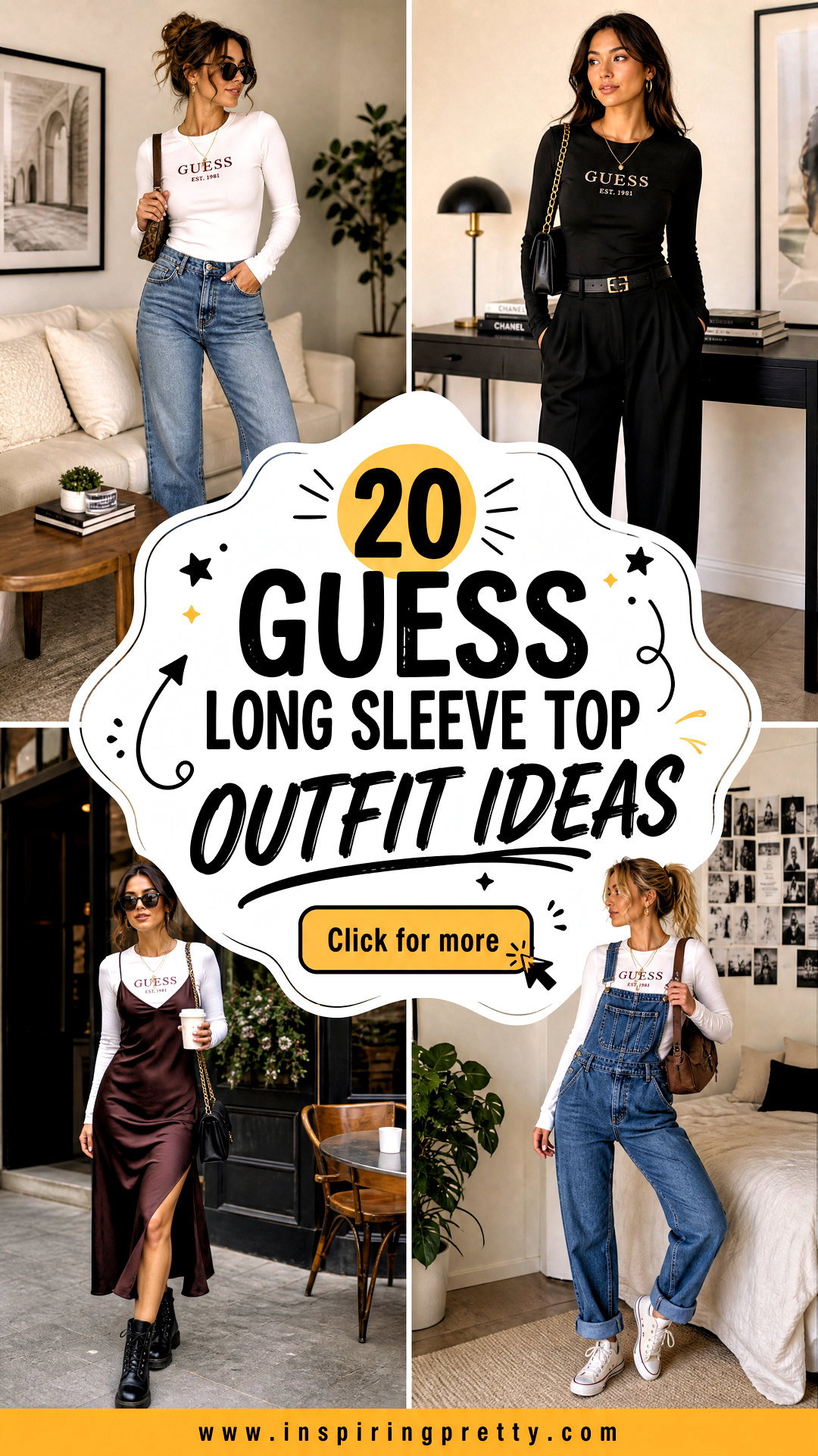 20 Guess Long Sleeve Top Outfit Ideas for Effortless Style - 20 Guess Long Sleeve Top Outfit Ideas for Effortless Style