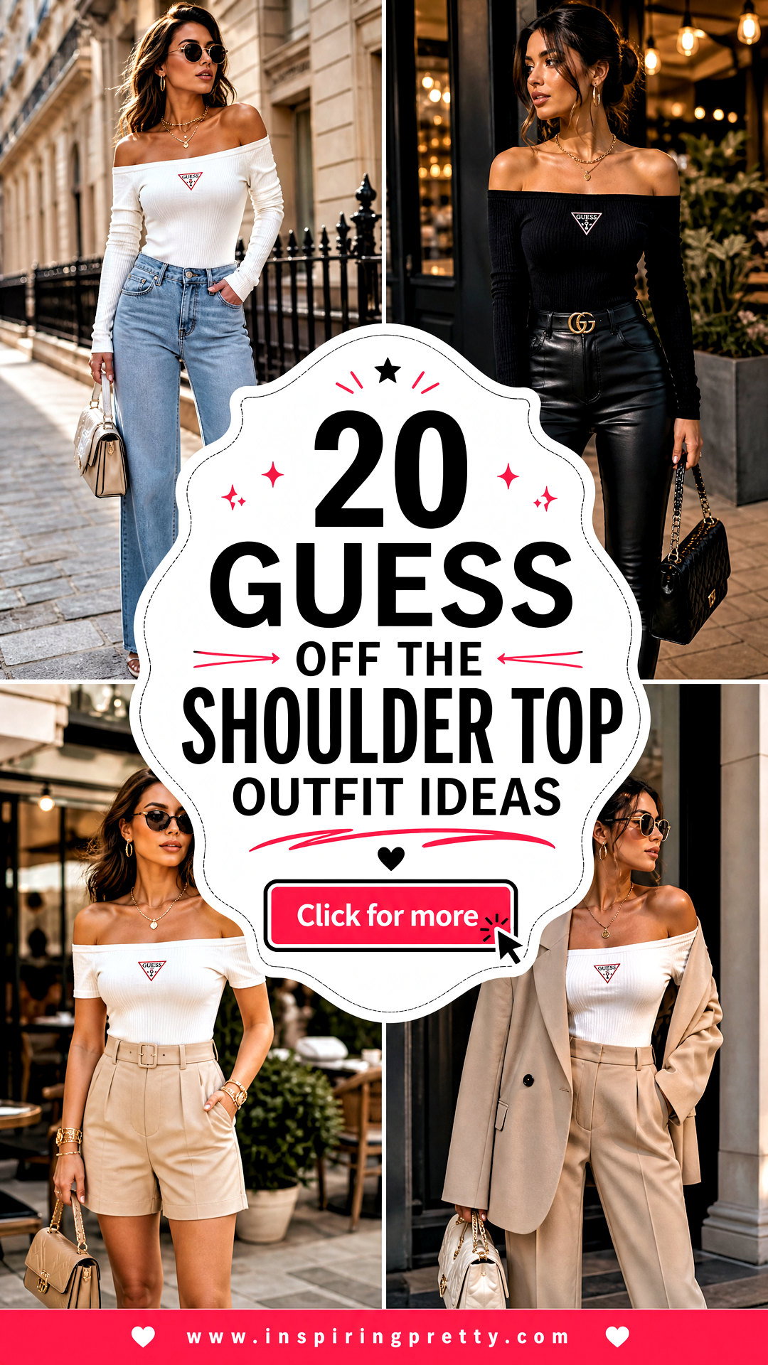20 Guess Off the Shoulder Top Outfit Ideas for Date Night - 20 Guess Off the Shoulder Top Outfit Ideas for Date Night