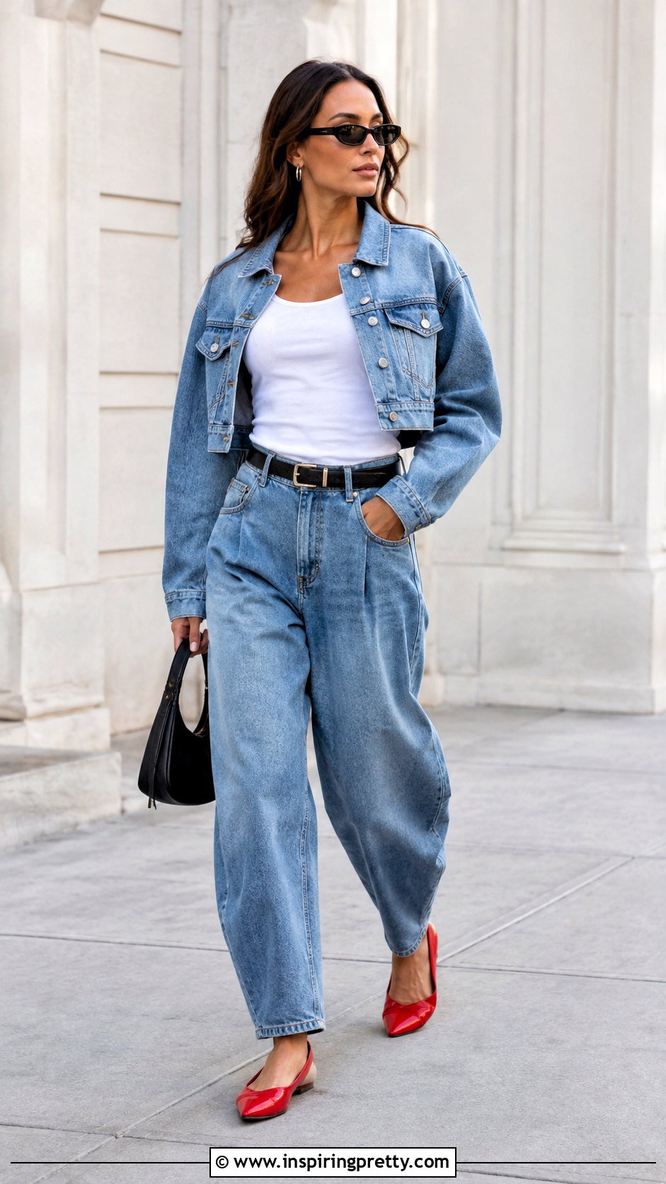 Gwen Stefani White Tank Top With Barrel Jeans - 25 Gwen Stefani White Tank Top outfit ideas