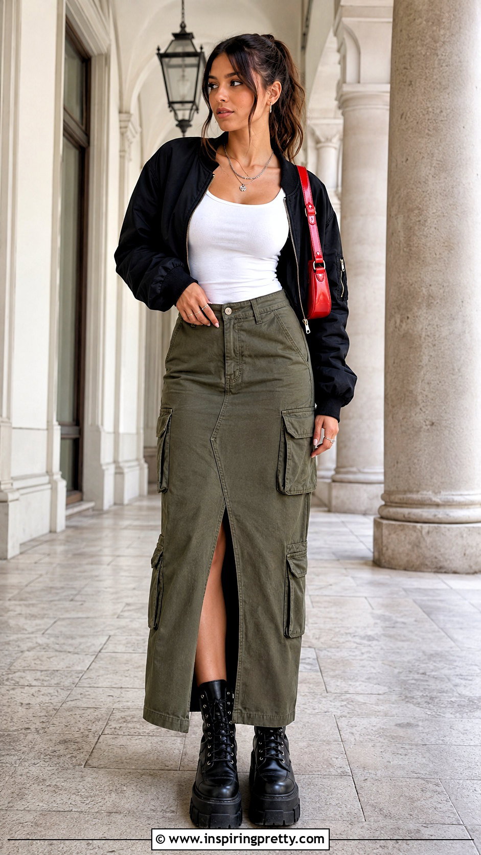 Gwen Stefani White Tank Top With Utility Maxi Skirt - 25 Gwen Stefani White Tank Top outfit ideas
