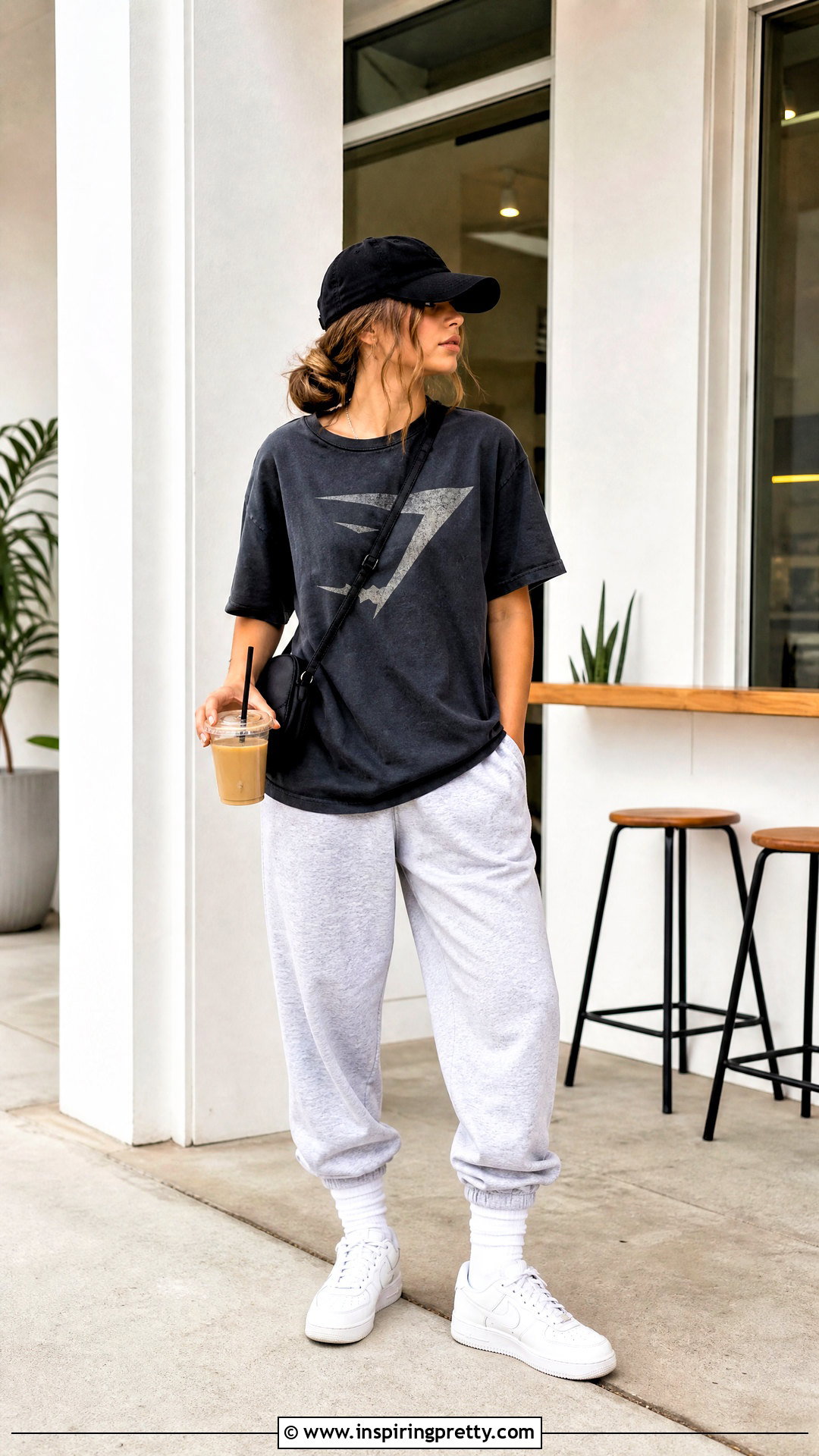 Gymshark Graphic Tee And Joggers Outfit - 20 gymshark women top outfit ideas