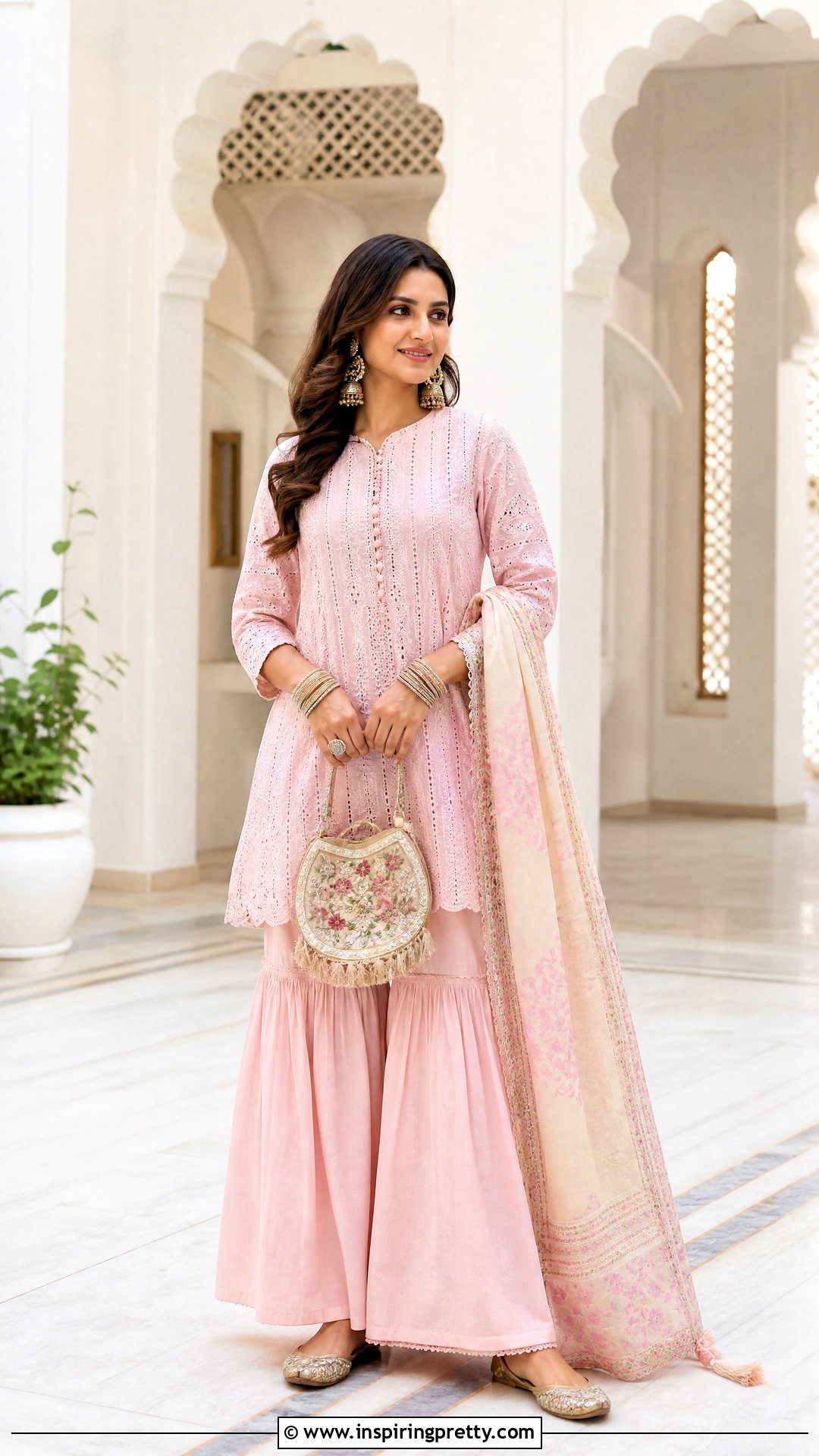 Hakoba Top With Gharara Pants - 50 hakoba tops outfit ideas