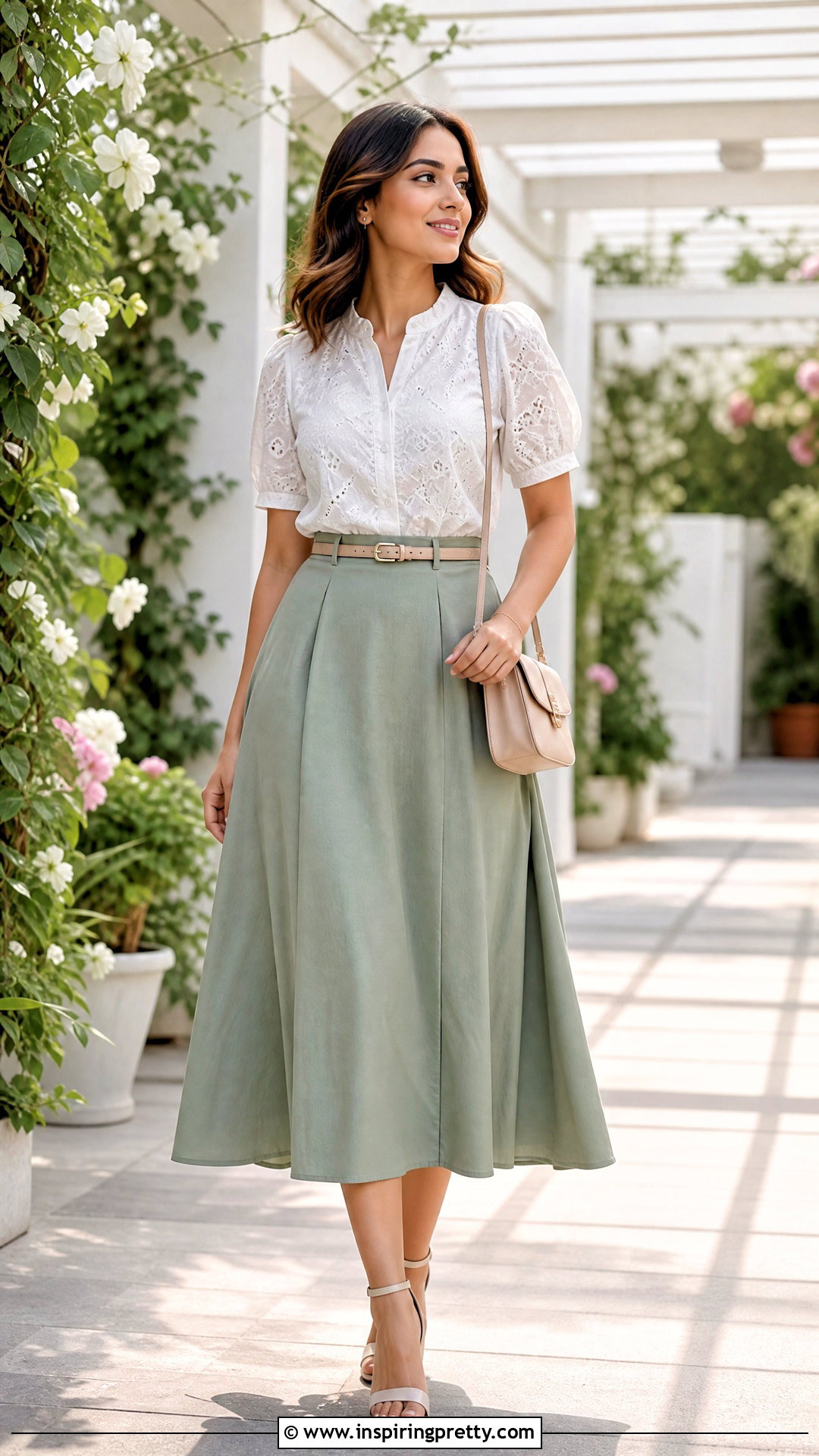 Hakoba Top With Midi Skirt - 50 hakoba tops outfit ideas