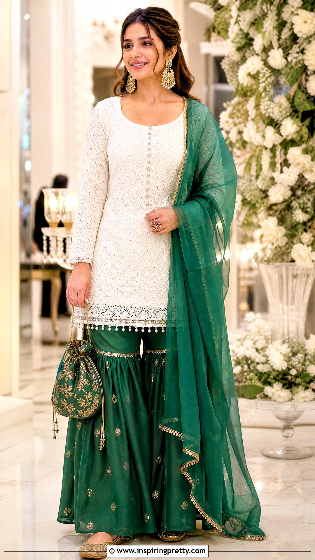 Hakoba Top With Sharara Pants - 50 hakoba tops outfit ideas
