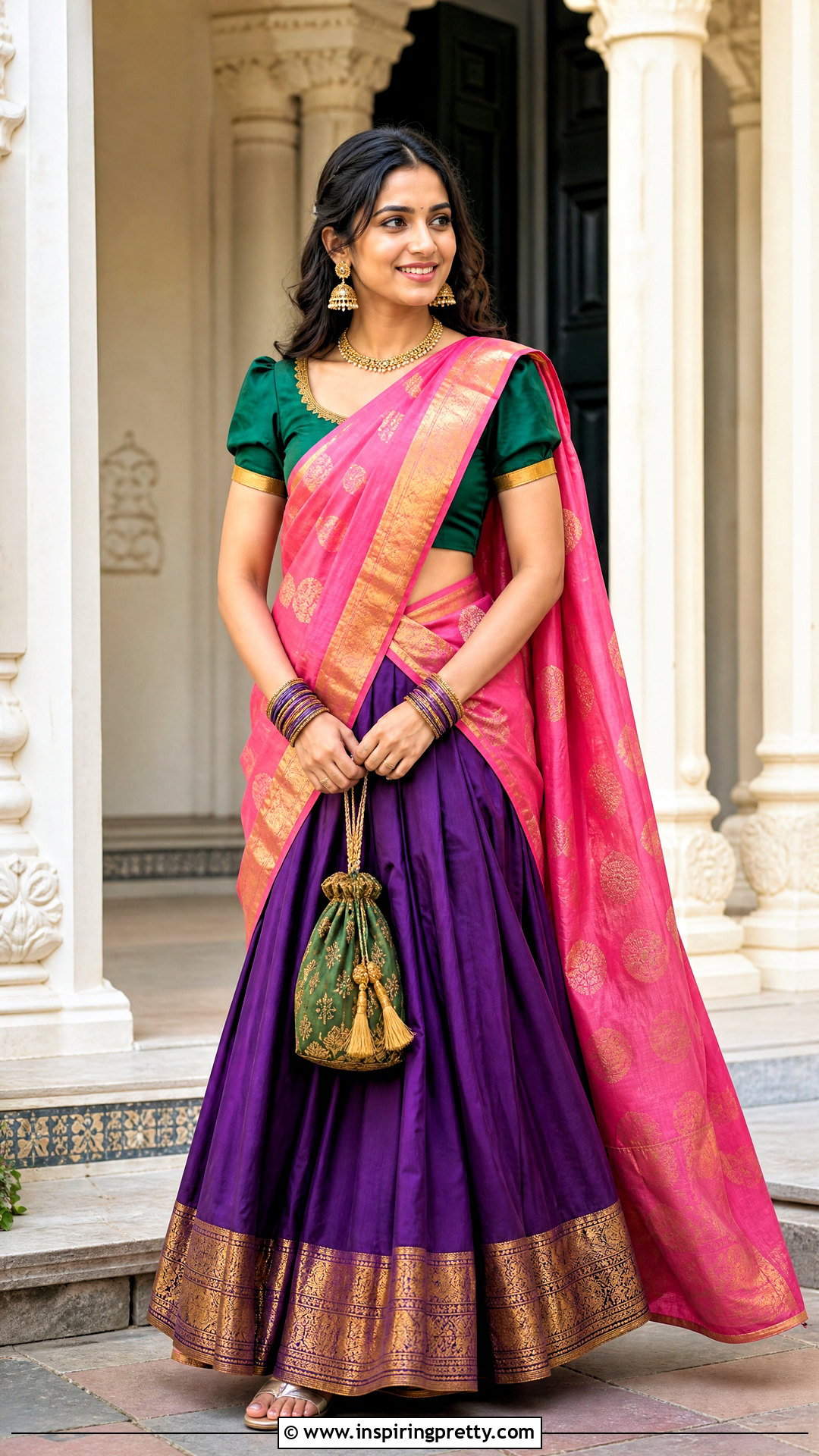Half Saree Skirt And Top Indian Outfit - 50 skirt and top indian outfits