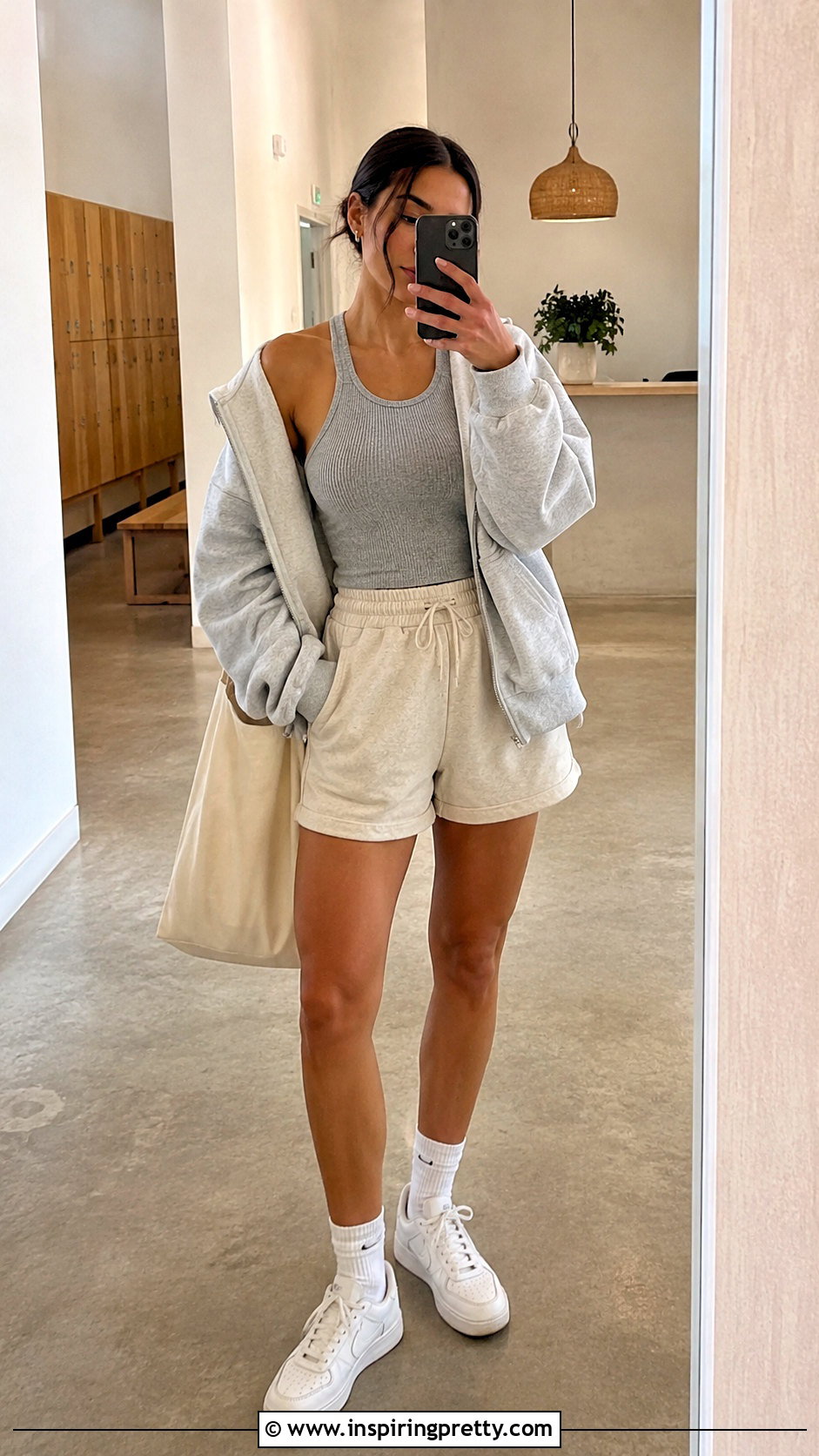 Halter Exercise Top With Sweat Shorts - 20 halter exercise top outfit ideas