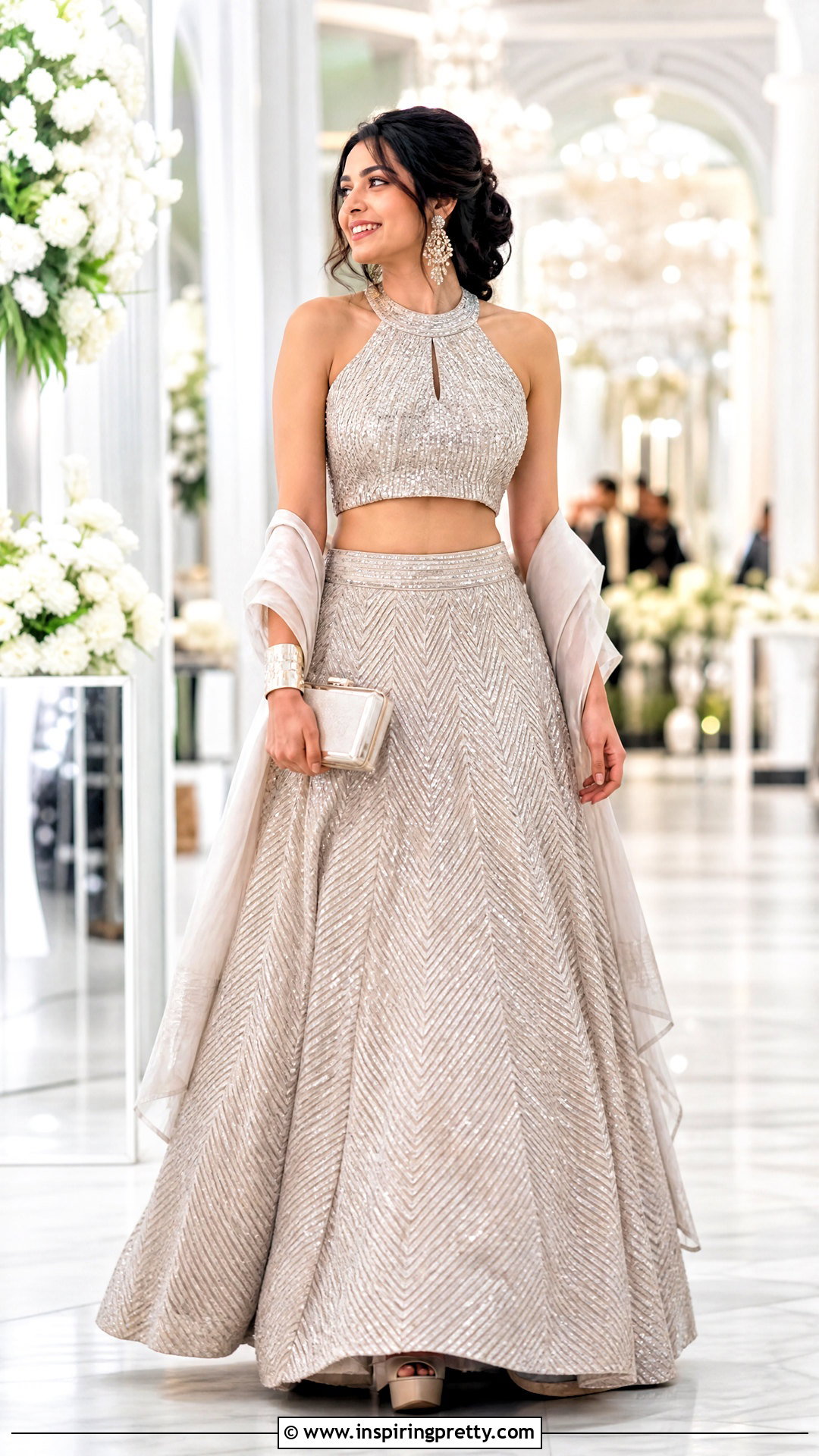 Halter Neck Lehenga Top - 50 lehenga top design ideas