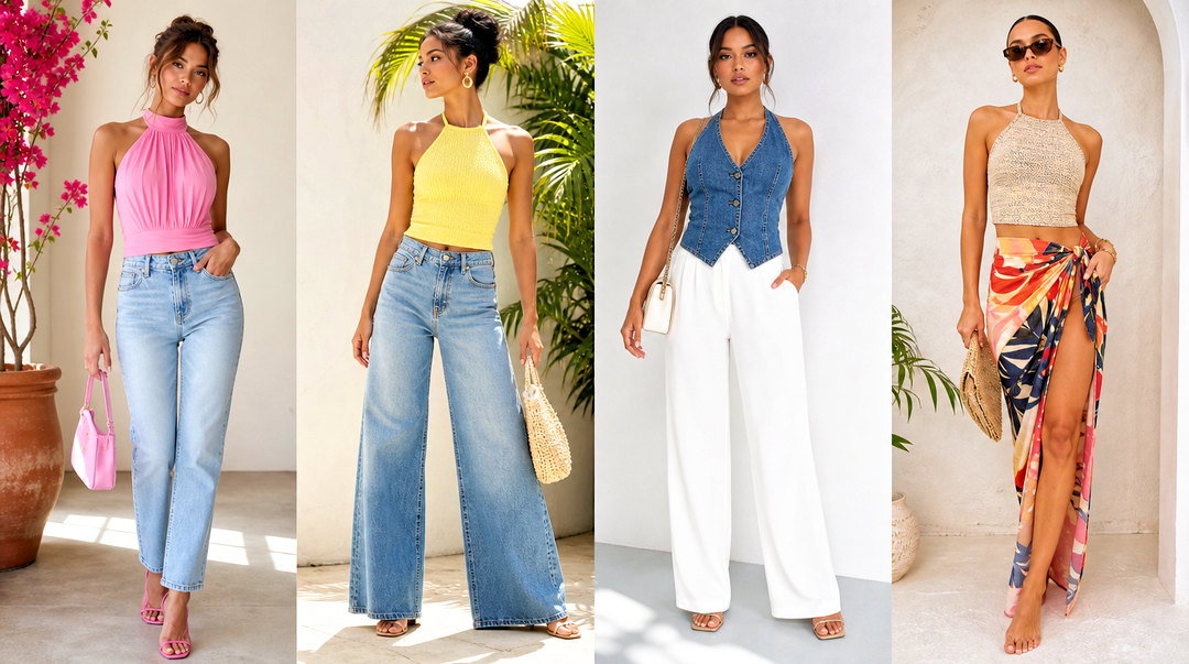 50 Halter Neck Tops Outfit Ideas for Stylish Summer Events