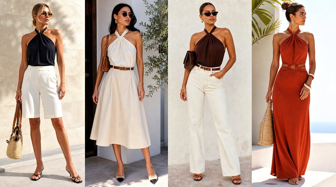 50 Halter Top Outfit Classy Ideas for Polished Summer Style