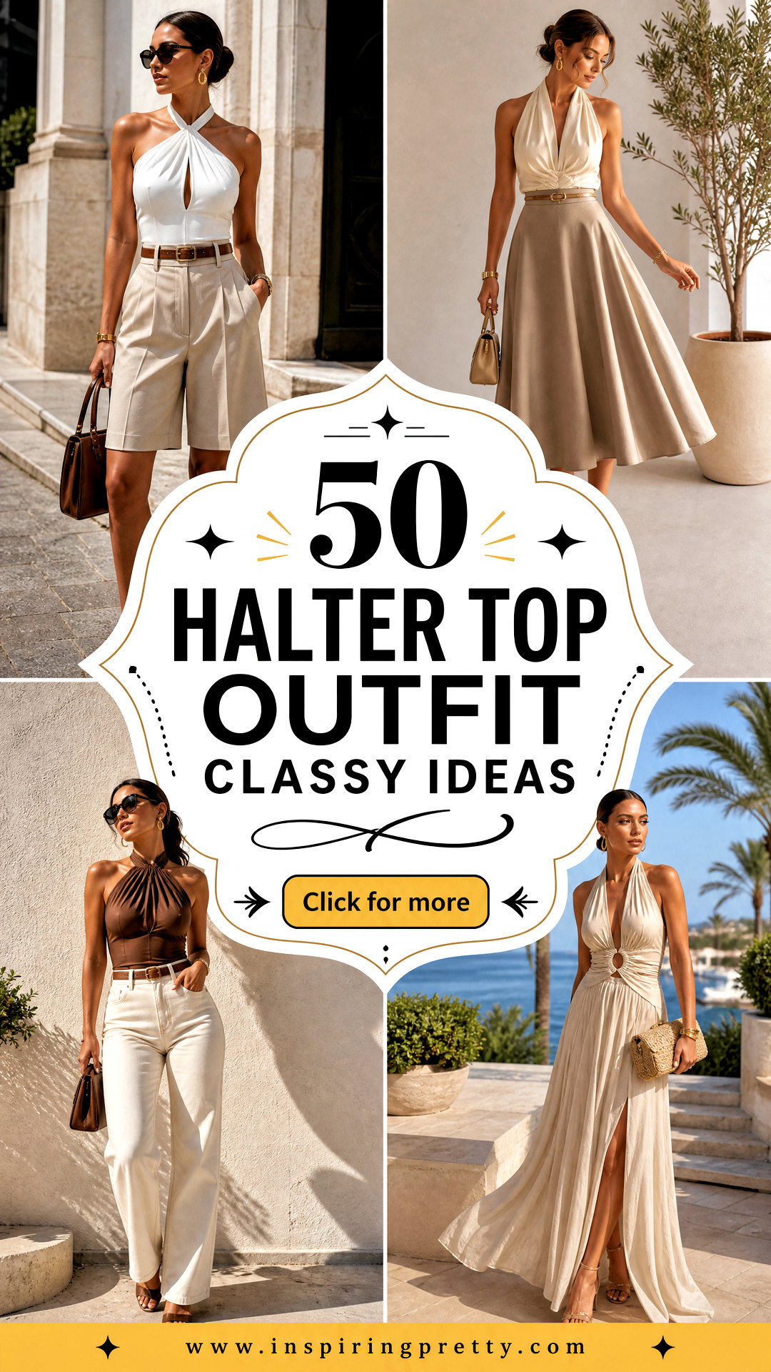 50 Halter Top Outfit Classy Ideas for Polished Summer Style - 50 Halter Top Outfit Classy Ideas for Polished Summer Style