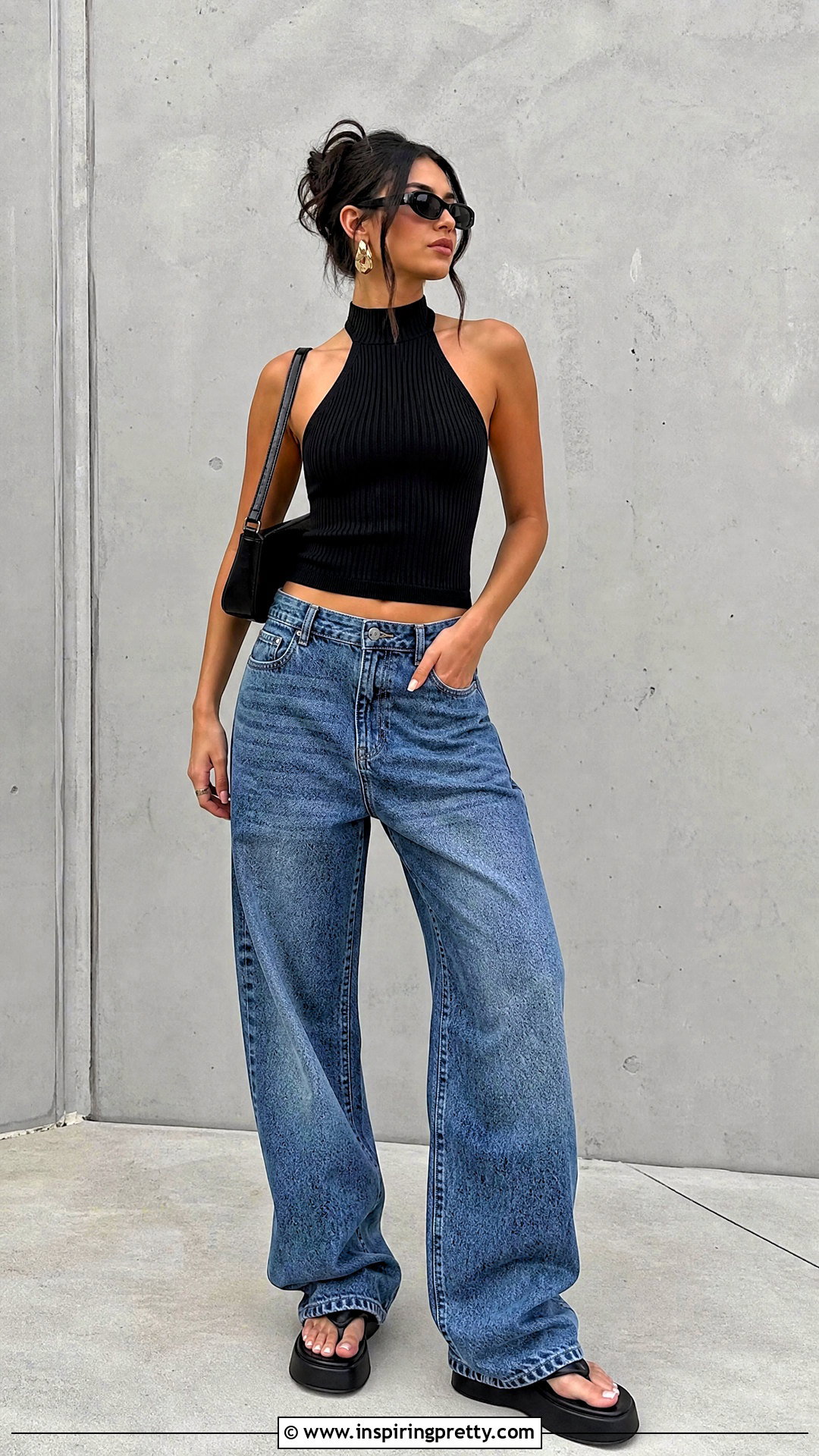 Halter Top With Baggy Jeans - 50 Top For Jeans
