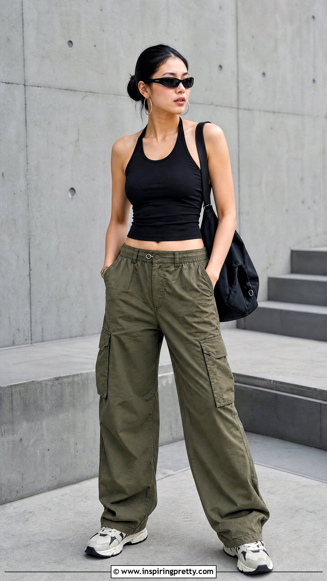 Halter Top With Cargo Pants - 25 asian halter top outfit ideas