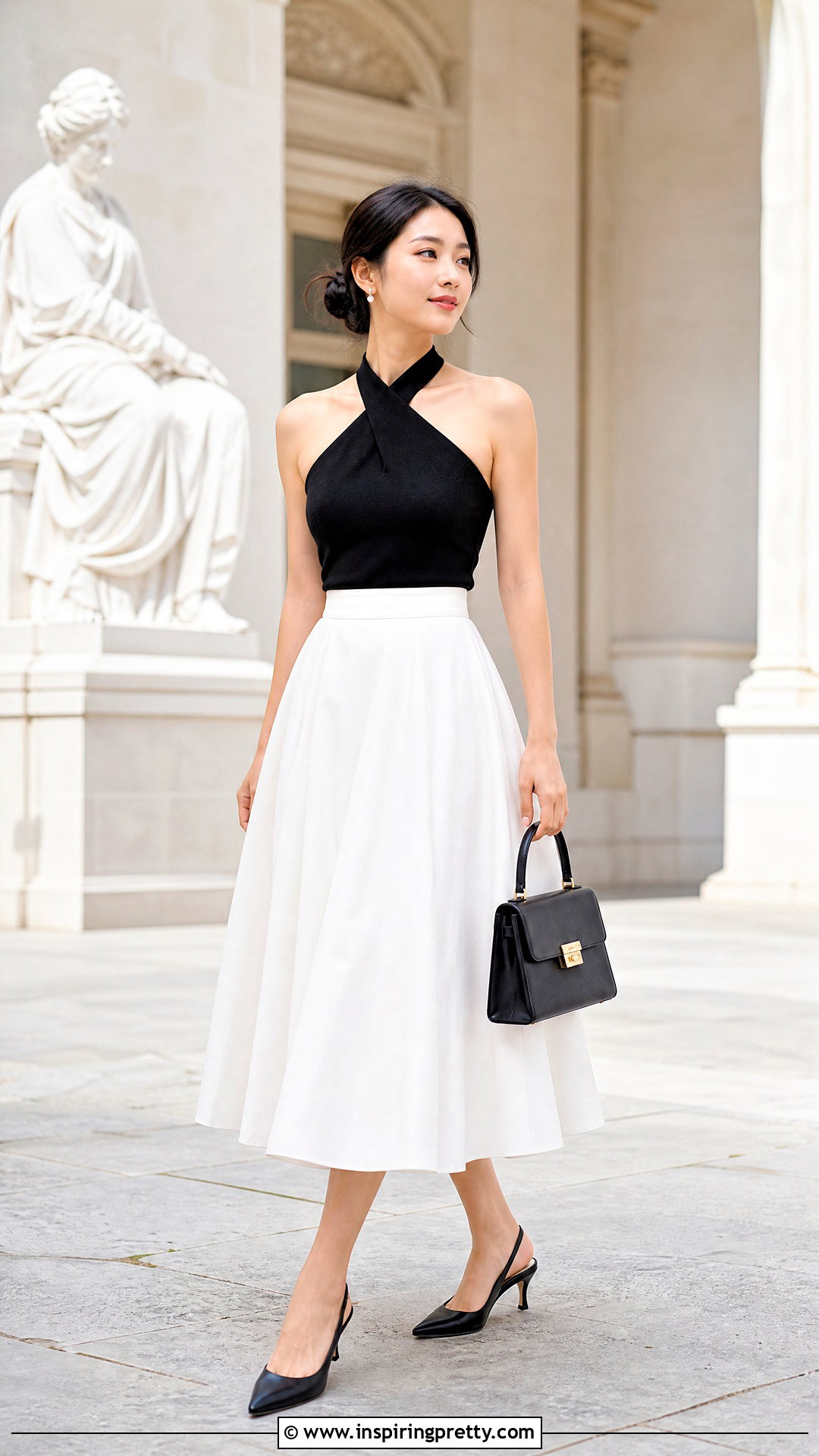 Halter Top With Full A Line Skirt - 25 asian halter top outfit ideas