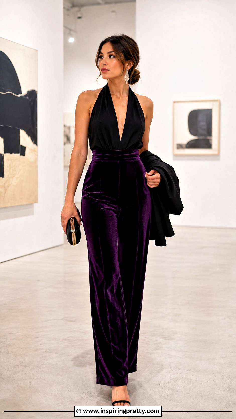 Halter Top With Velvet Pants - 25 tops for velvet pants