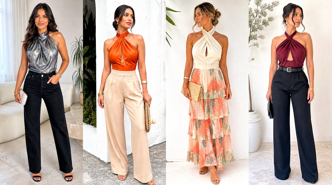 50 Halter Tops Outfit Ideas for Chic Warm-Weather Style