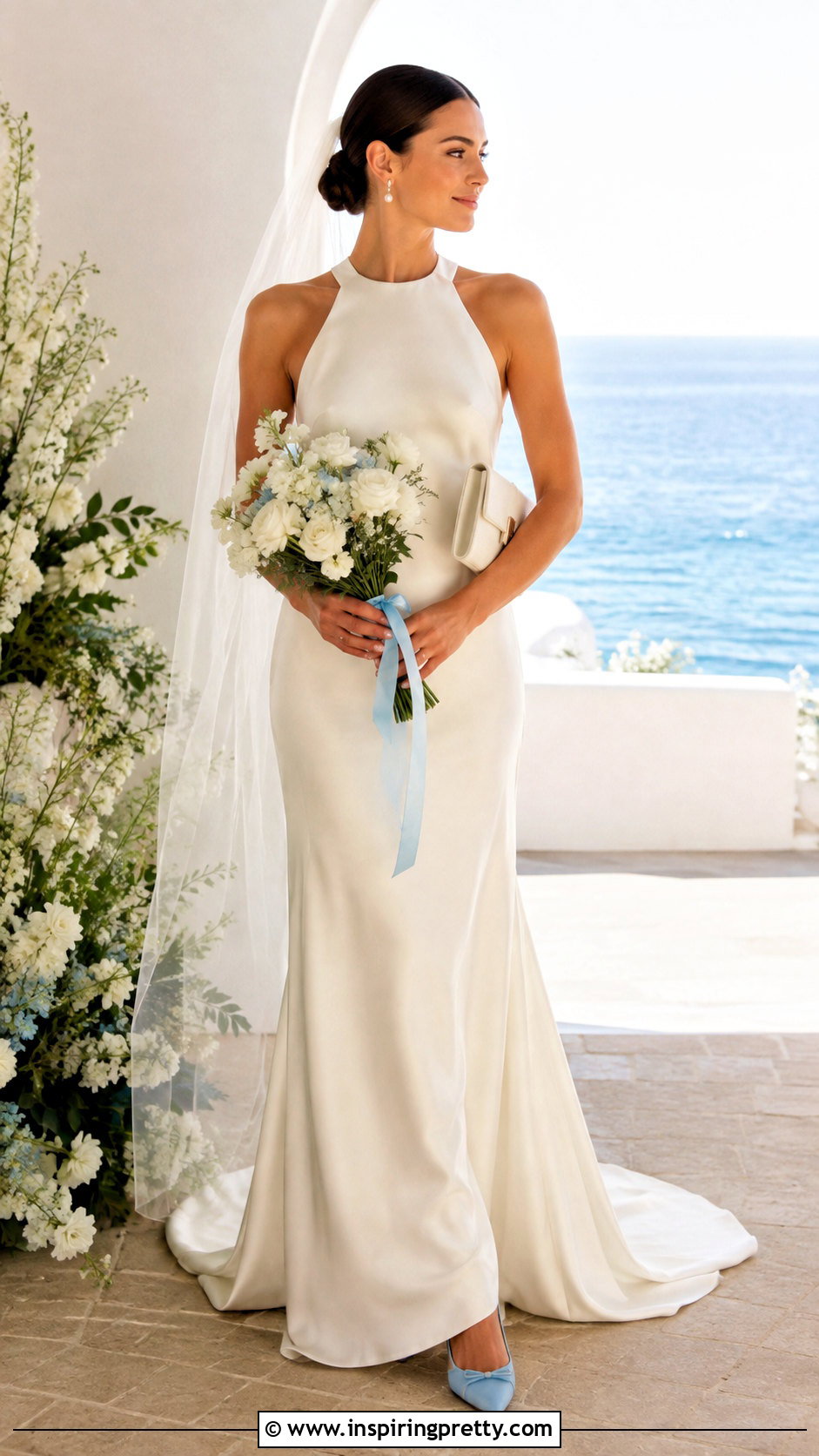 Halter Wedding Dress With Blue Shoes - 50 halter top wedding dress outfit ideas