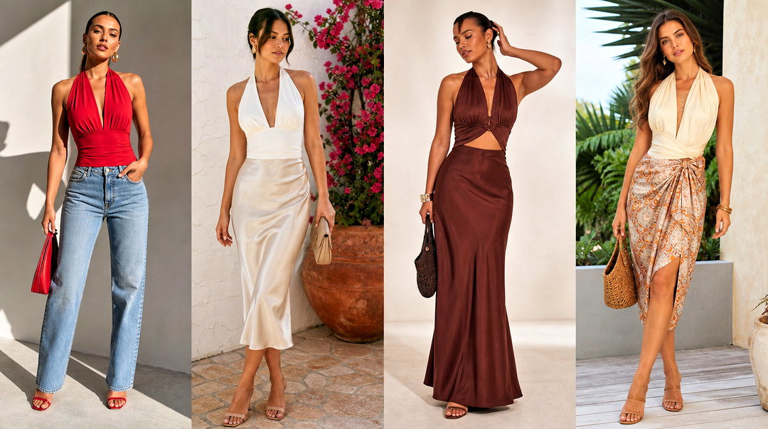 50 Halterneck Top Outfit Ideas for Sleek Summer Styling