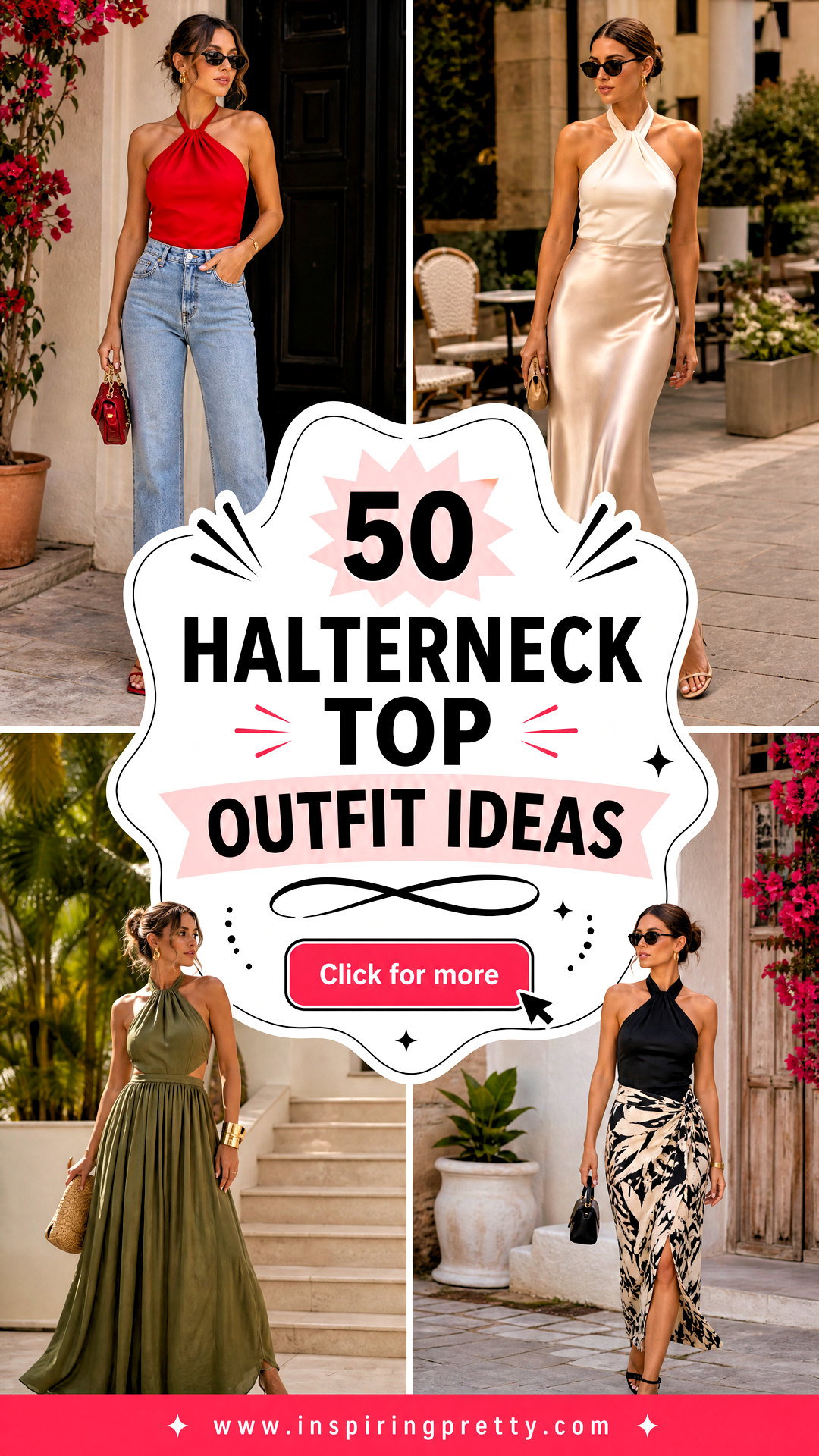 50 Halterneck Top Outfit Ideas for Sleek Summer Styling - 50 Halterneck Top Outfit Ideas for Sleek Summer Styling