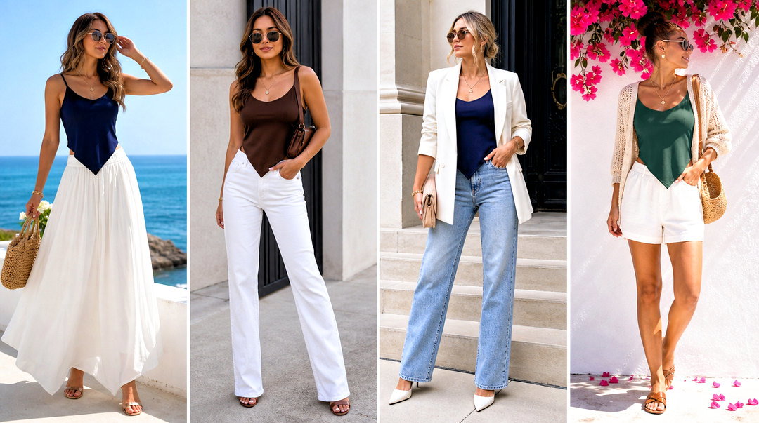 25 Handkerchief Tank Top Outfit Ideas for Breezy Summer Style