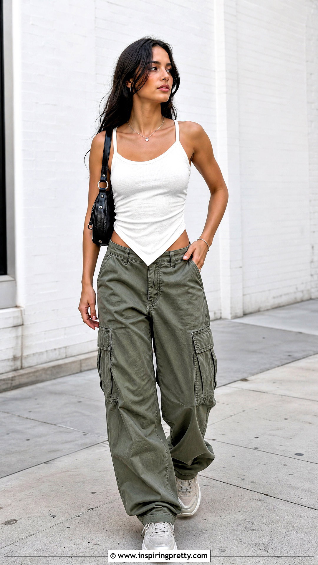 Handkerchief Tank Top With Cargo Pants - 25 handkerchief tank top outfit ideas