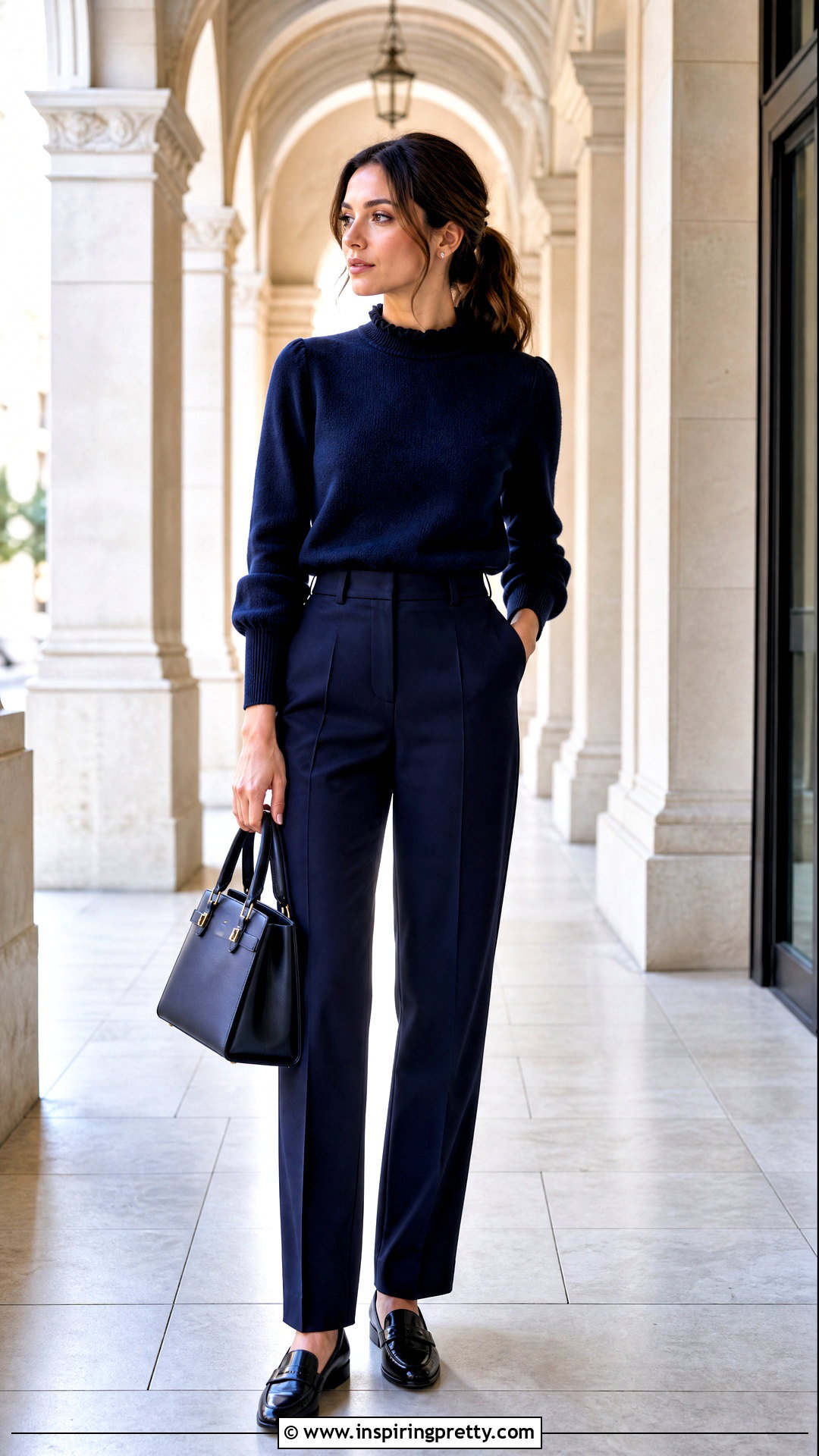 Handmade Ruffle Collar Woolen Top Outfit - 50 woolen tops for women handmade ideas